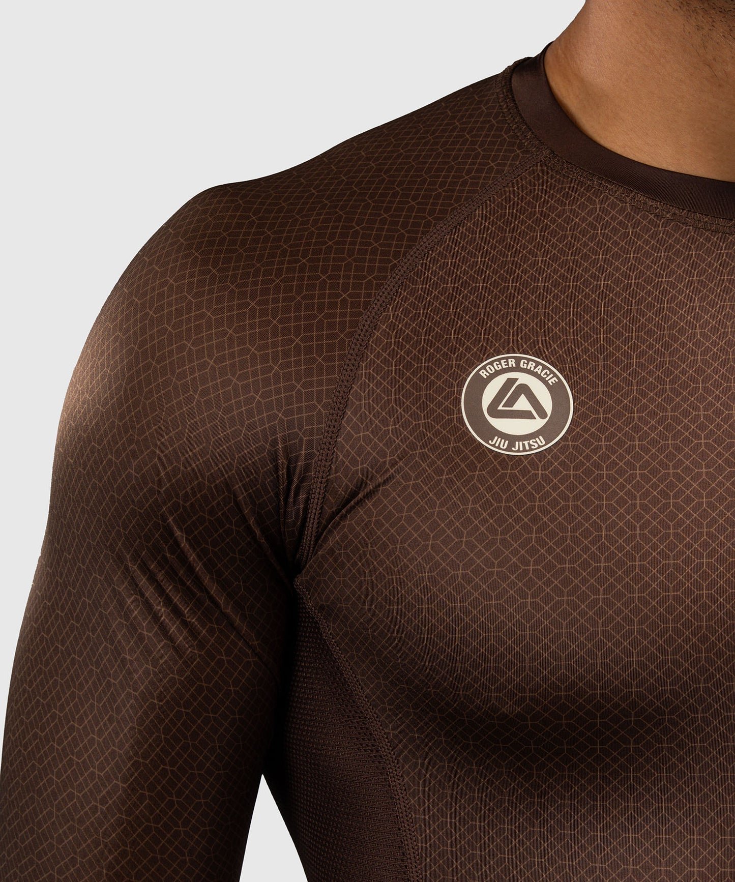 Rashguard à Manches Longues Venum x Roger Gracie Academy - Marron Foncé