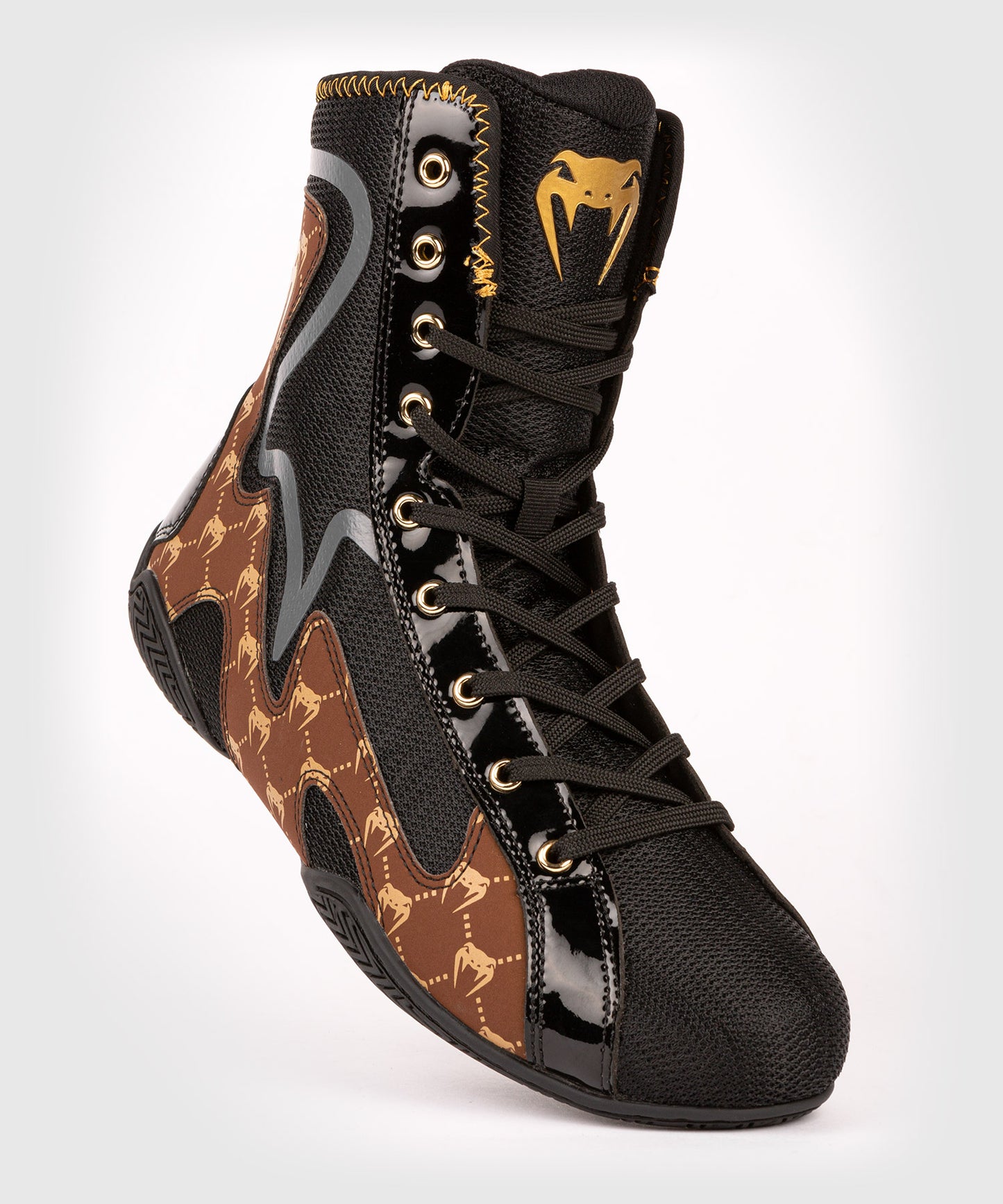 Venum Elite Evo Monogram Boxing Schuhe – Schwarz/Braun