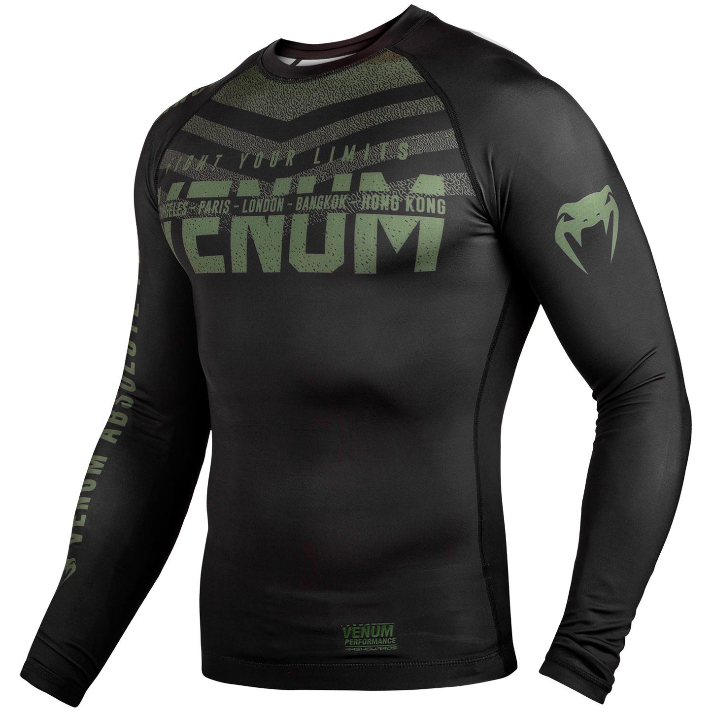 Venum Signature Rashguard - Long Sleeve - Black/Khaki - Exclusive