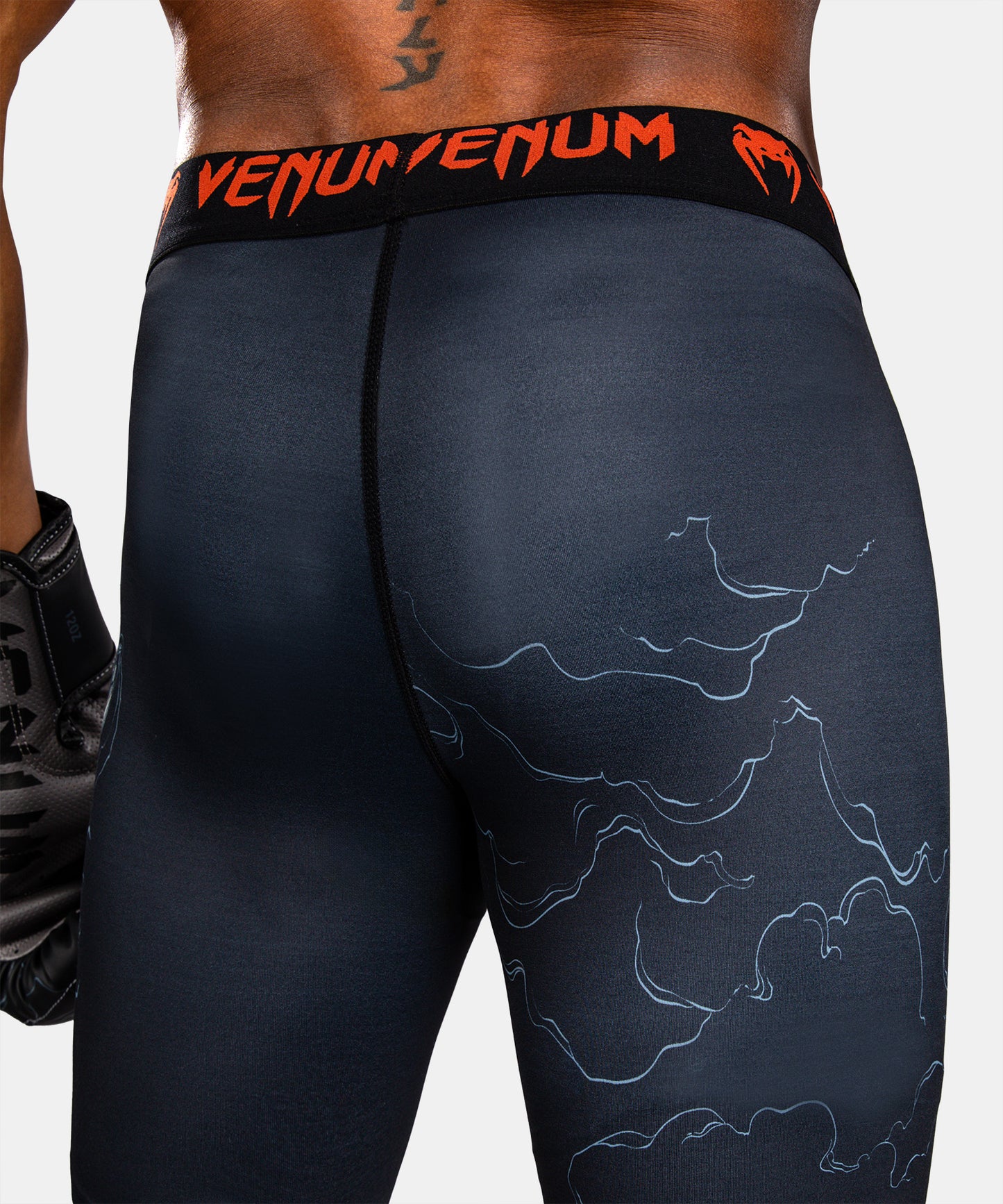 Venum Thunder Dragon Kompressionsshort – Schwarz/Grau/Kupfer