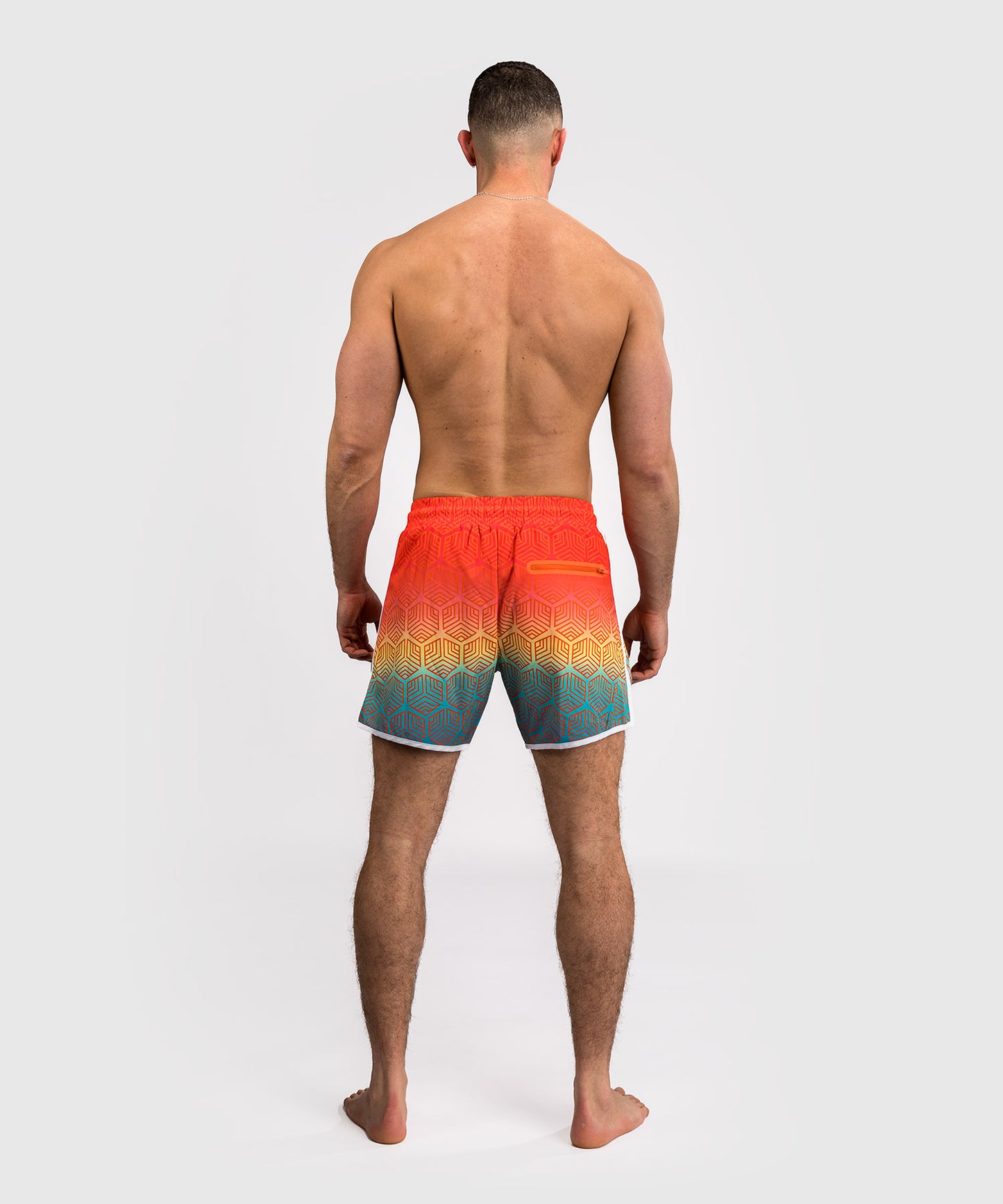 Short de Bain Venum Octane - Orange Sunset/Bleu Ciel