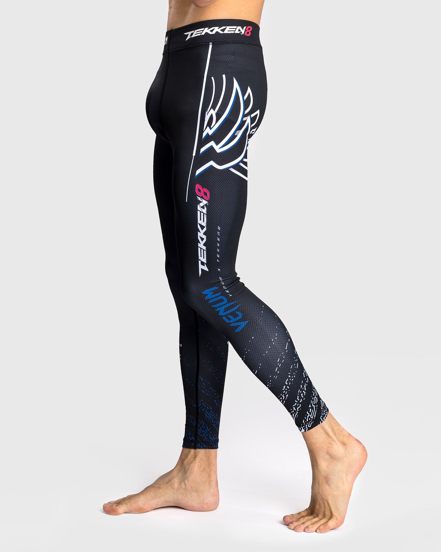 Pantalon de compression Venum x TEKKEN 8 - Jin Kazama - Bleu/Noir/Blanc