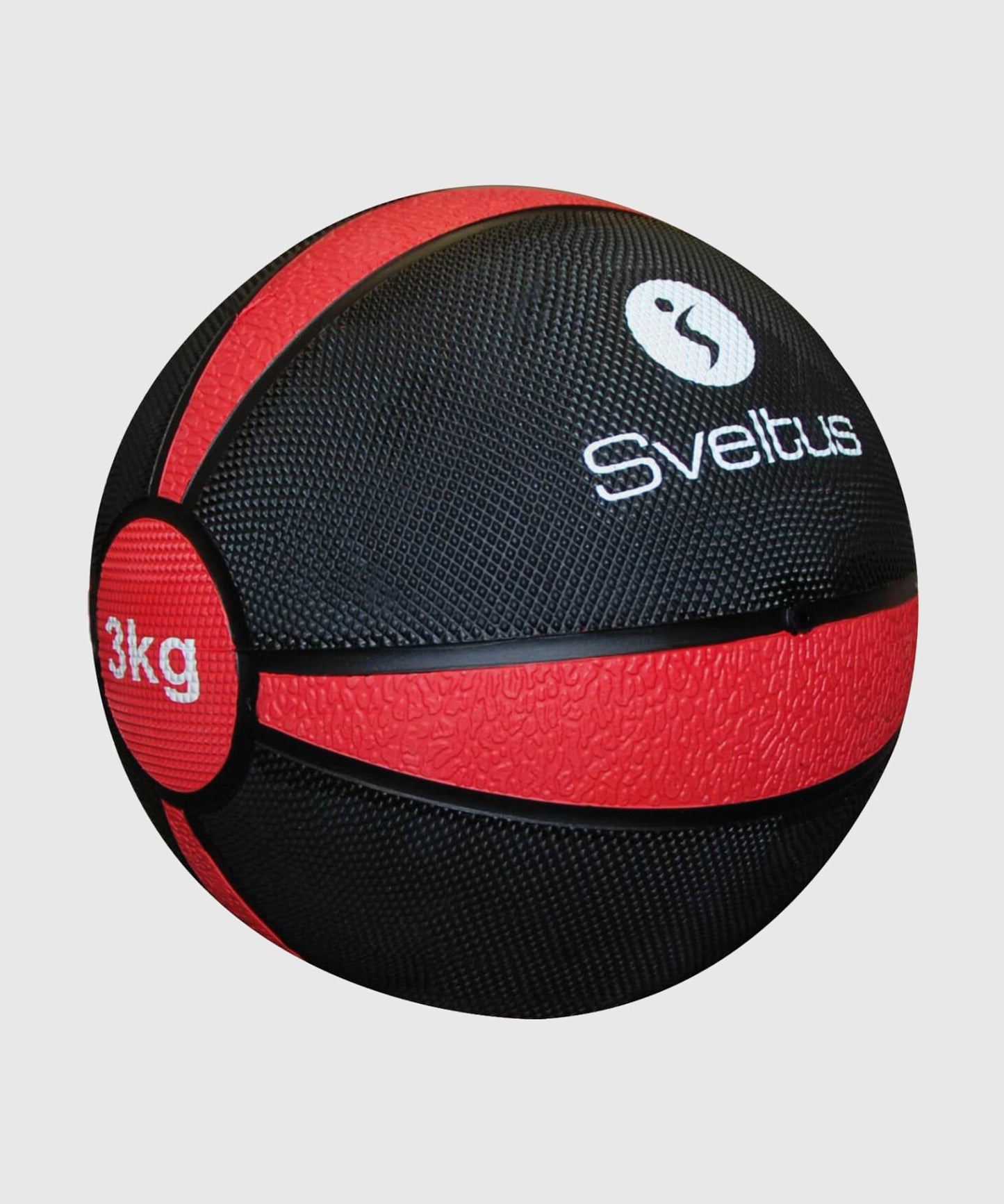 Sveltus Medizinball – 3 Kg – Schwarz/Rot