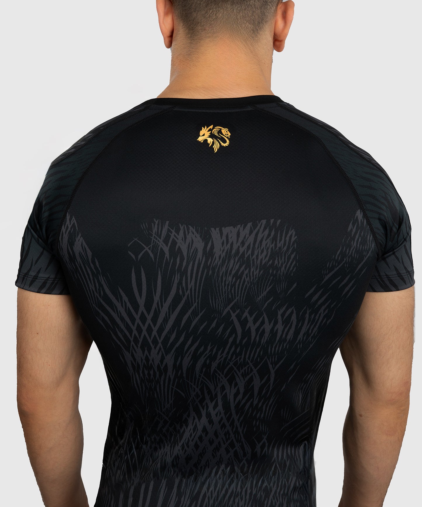Venum x Chimaev Kurzarm Rashguard - Schwarz/Grau