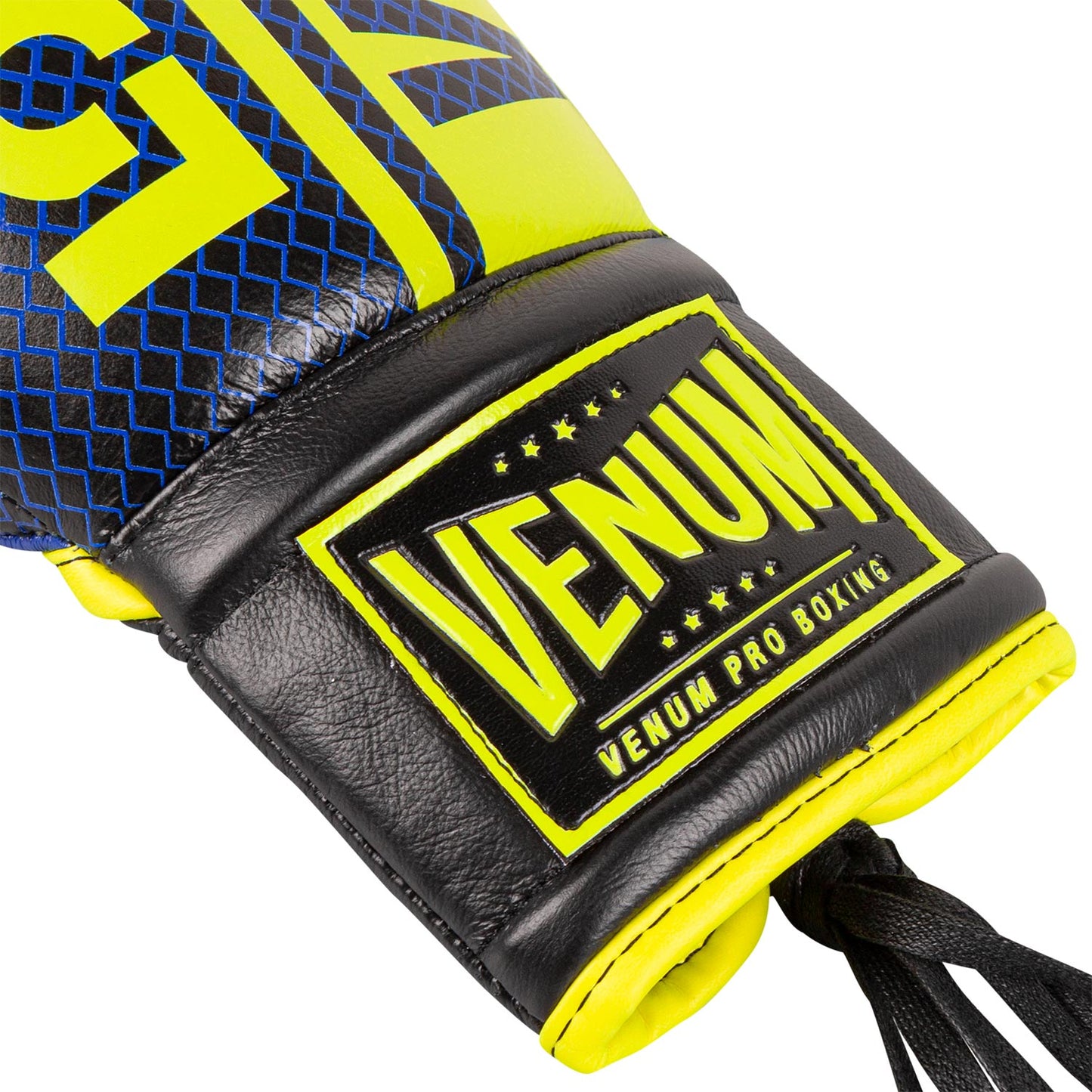 Venum Shield Pro Boxhandschuhe Loma Edition - Mit Schnürung - Blau/Gelb