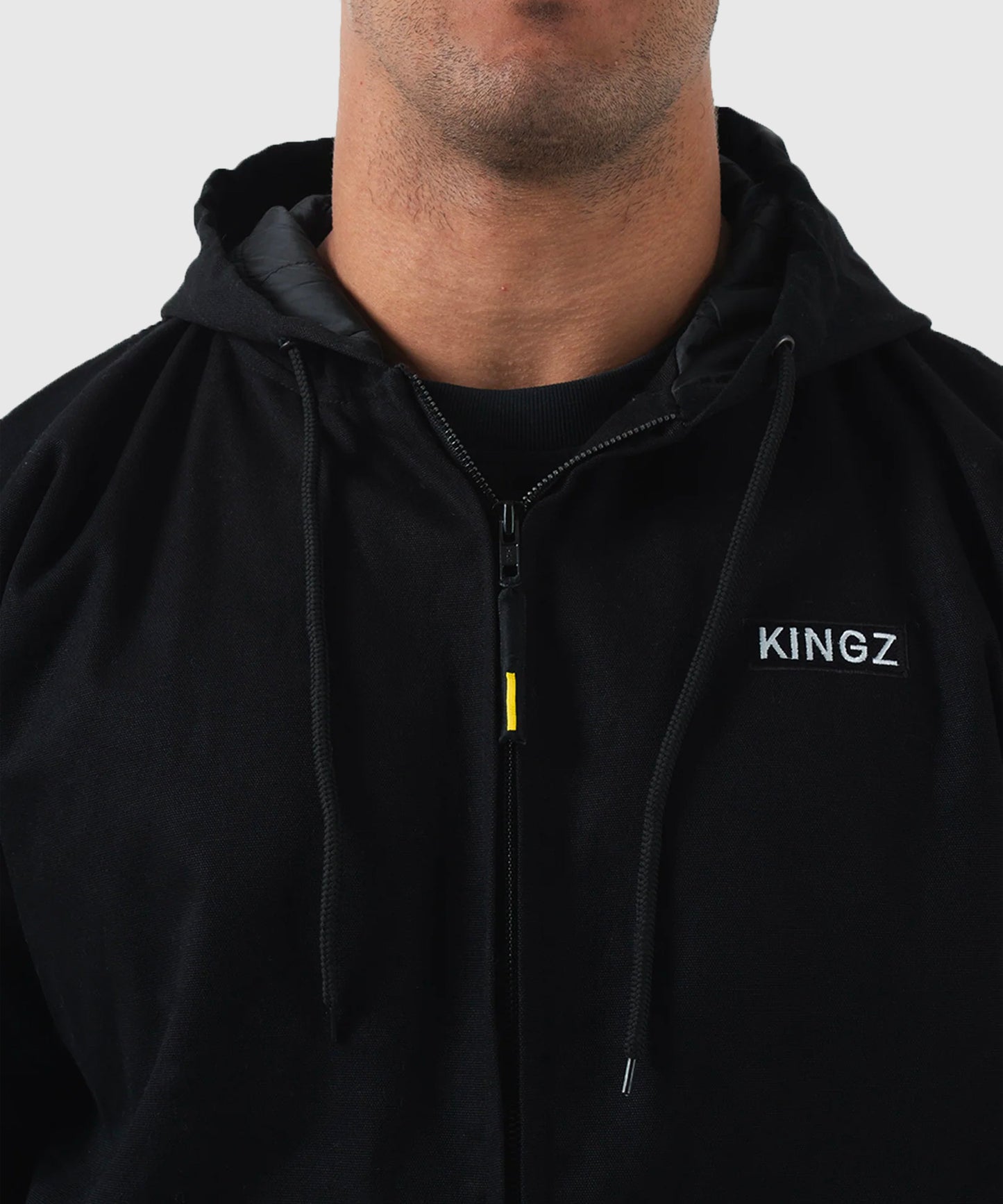 Kingz Canvas Jacke - Schwarz