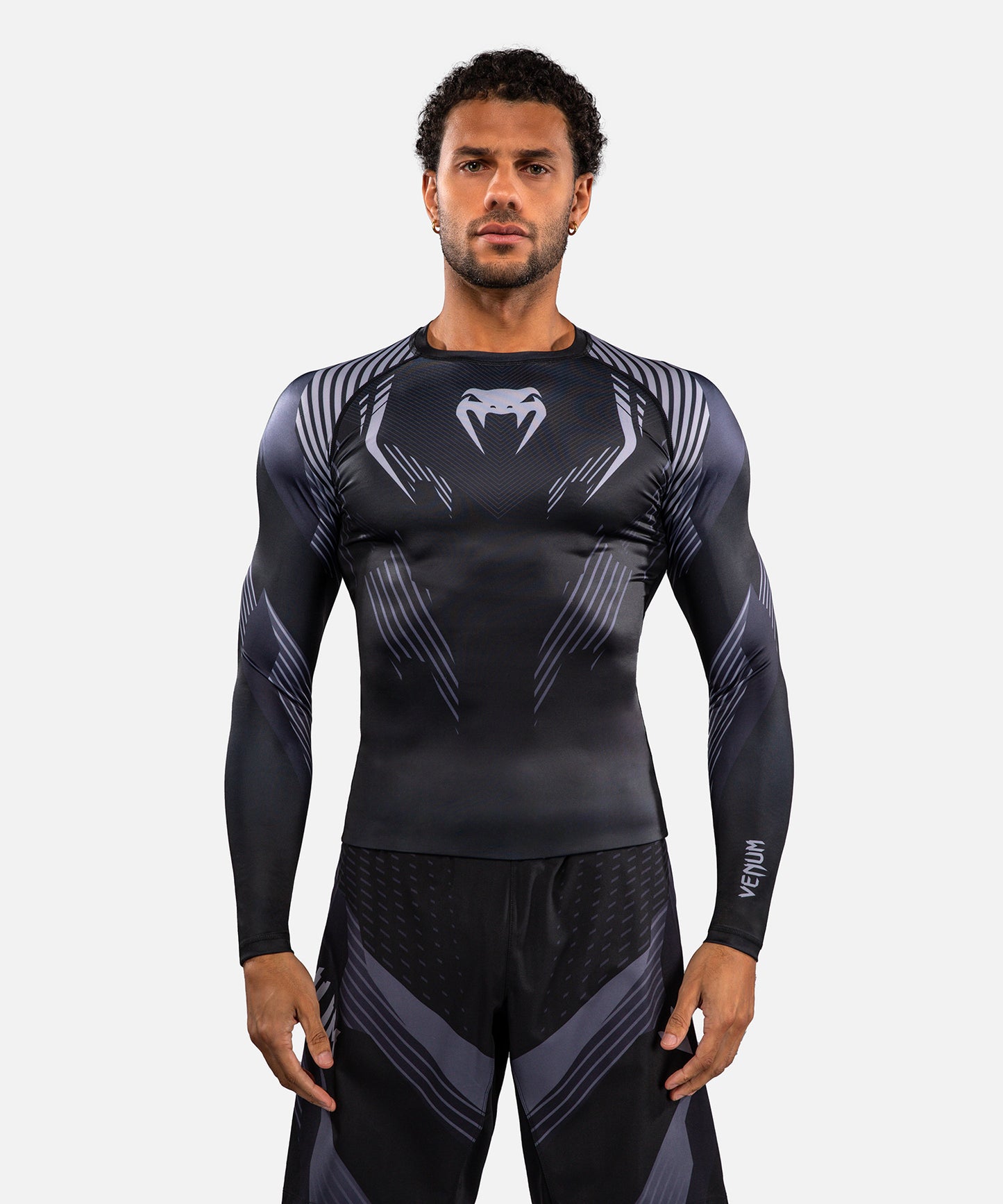 Venum No-Gi 6.0 Rashguard Manga Larga - Negro/Gris