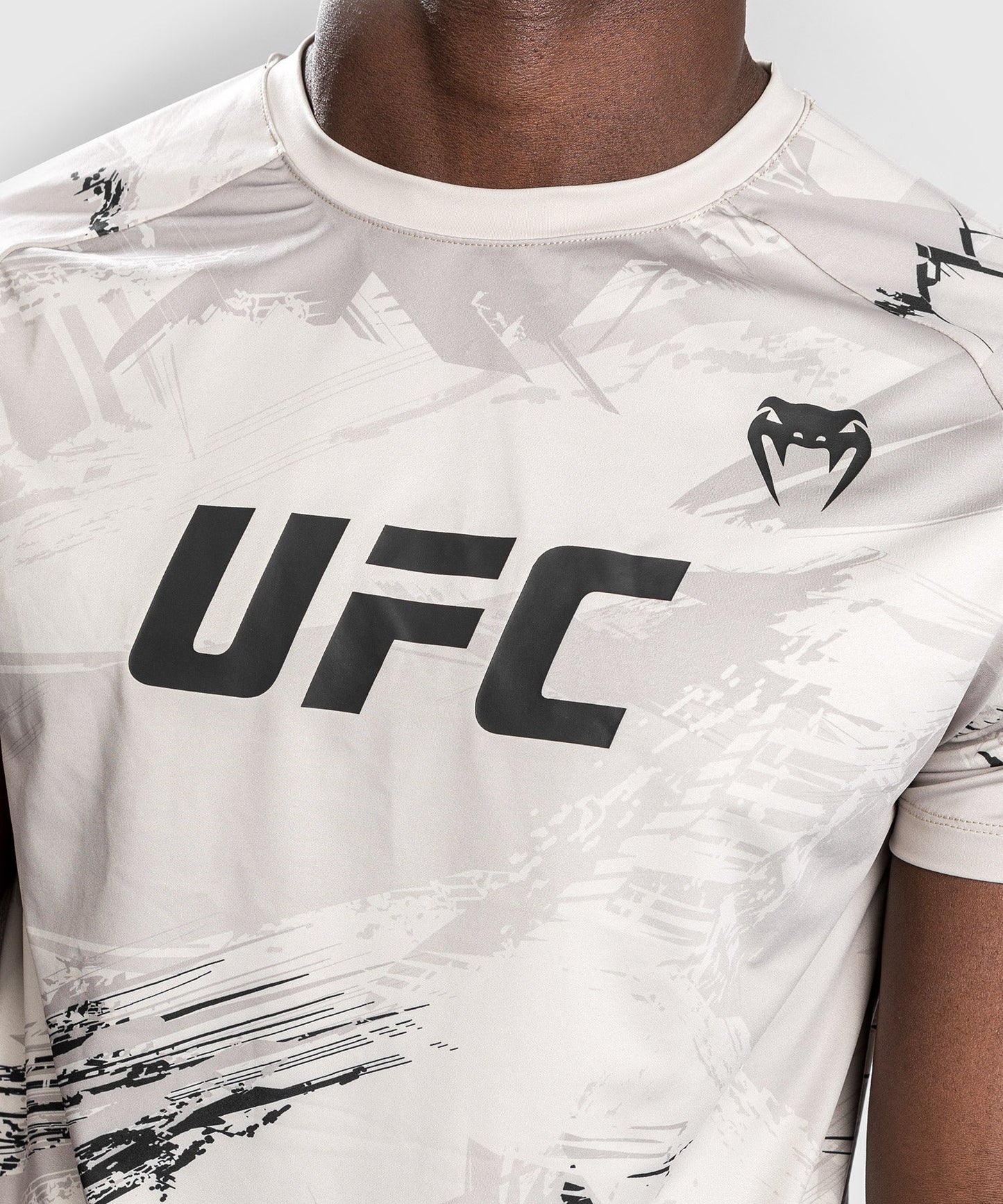 Dry Tech- Kurzarm T-Shirt Mann UFC Venum Authentic Fight Week 2.0 - Sand