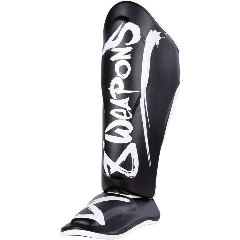8 Weapons Unlimited Shin Guards - Black/White