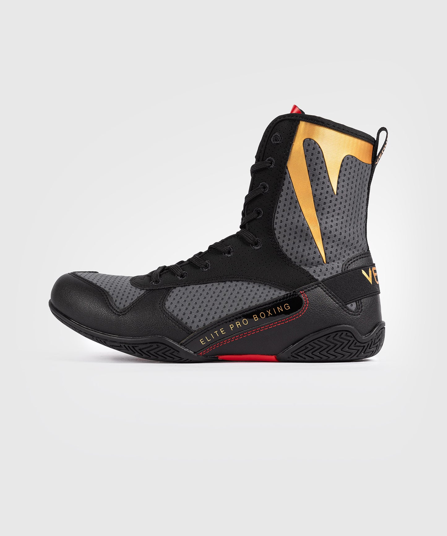 Chaussures de boxe Venum Elite - Gris Orage/Or