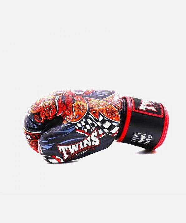 Gants de Boxe Twins FBGVL3 Barong - Noir/Rouge