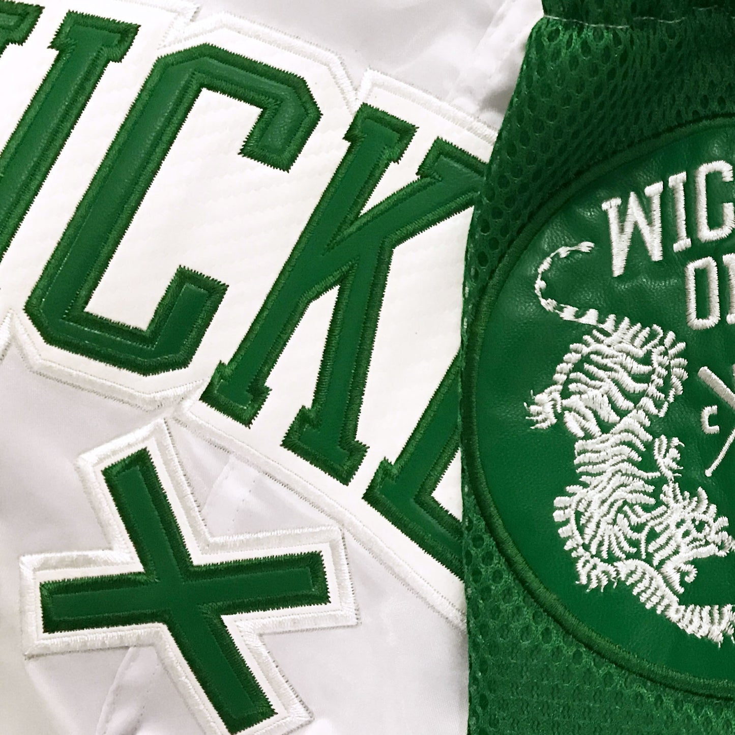 Wicked One Pantaloncini da Muay Thai - Verde/Bianco