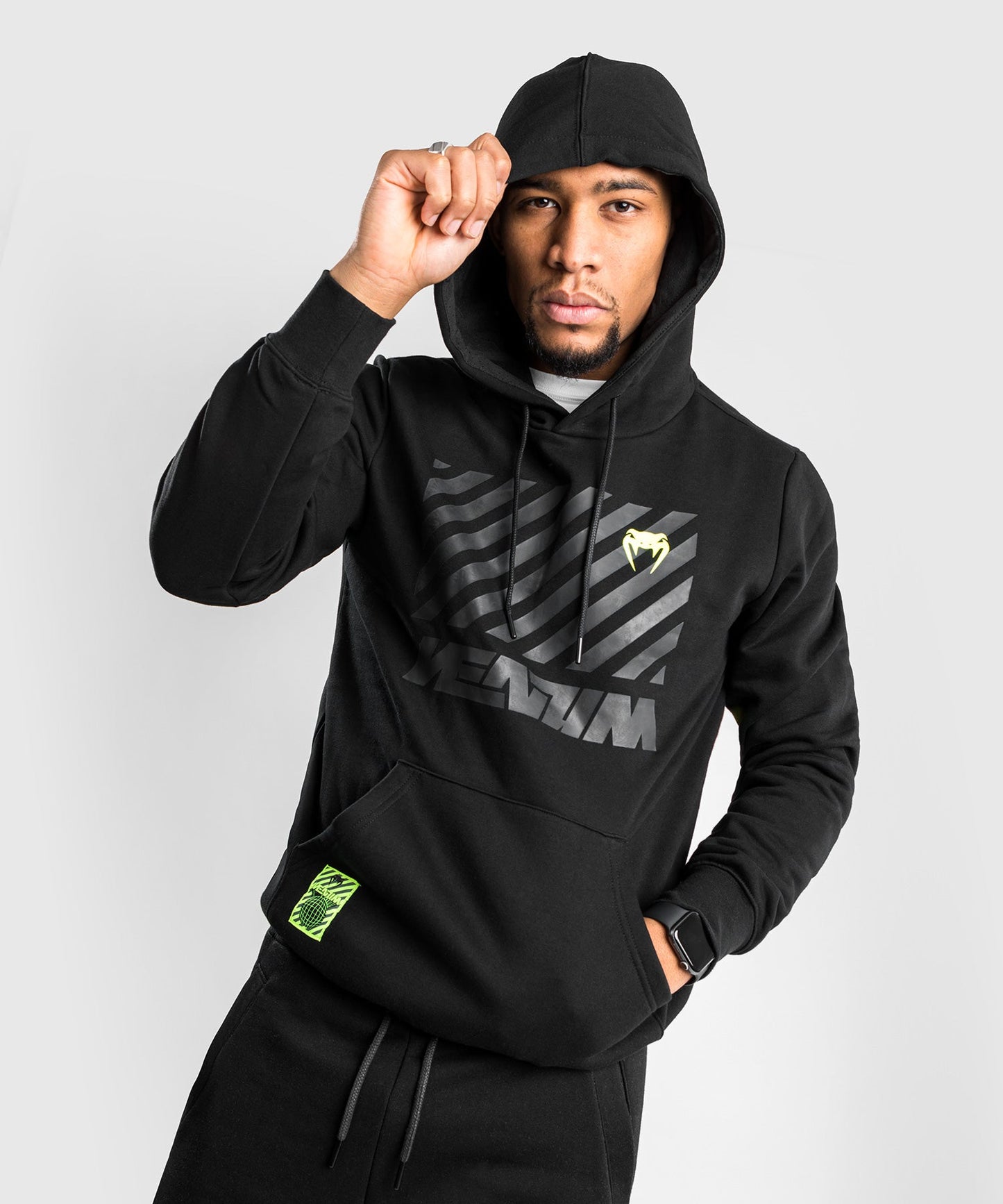 Venum Stripes Hooded Sweatshirt - Black