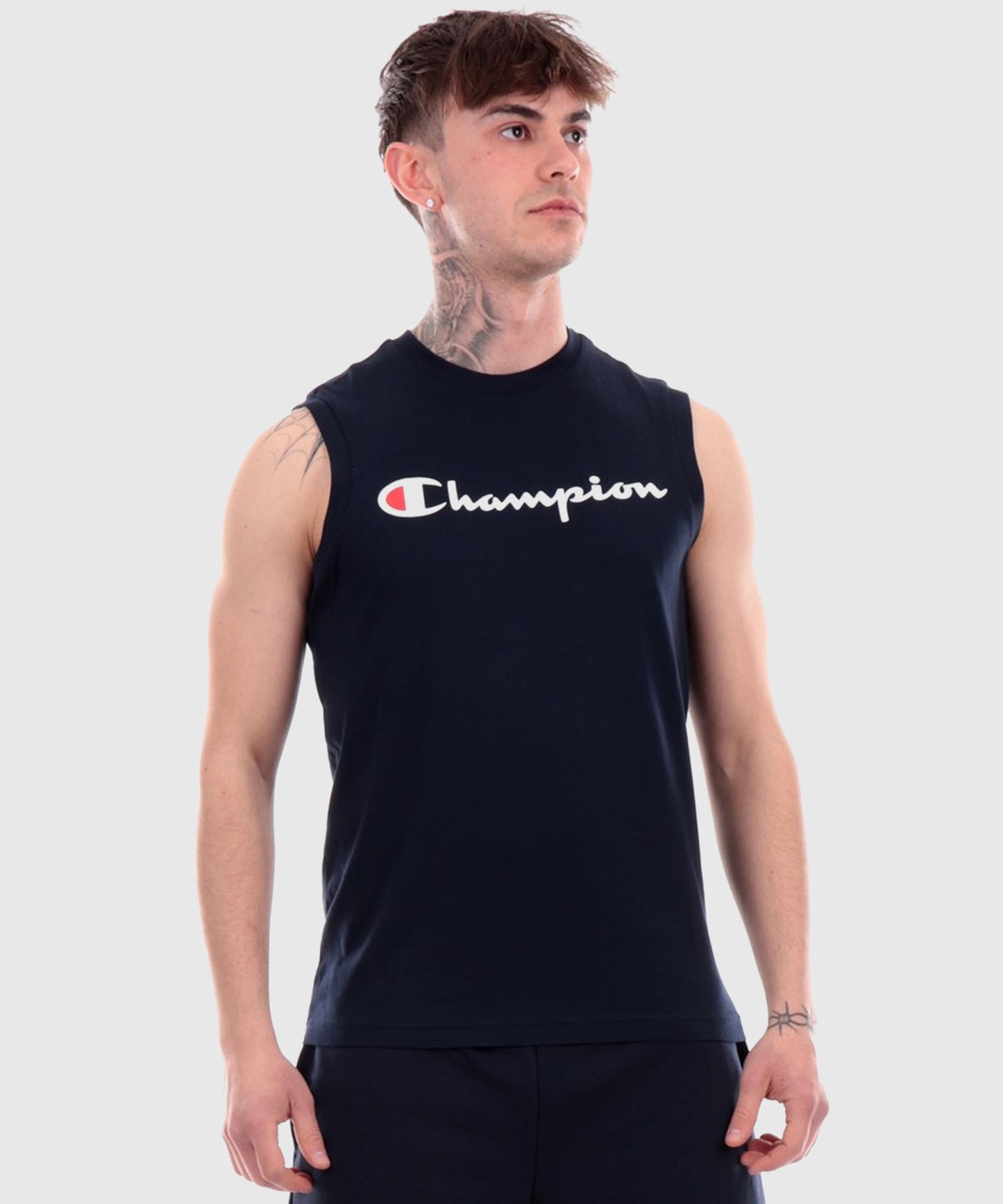 Champion Legacy T-Shirt ohne Ärmel – Marineblau