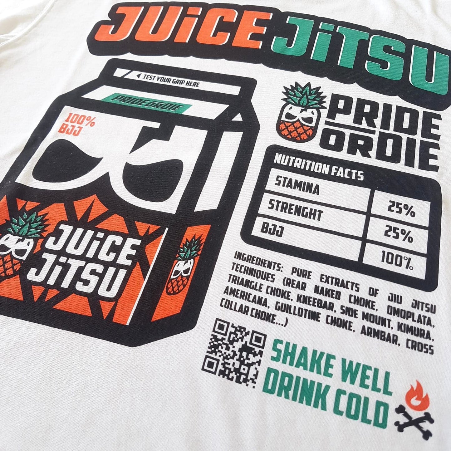 Pride Or Die JUICE JITSU Trainings-T-Shirt - Weiß