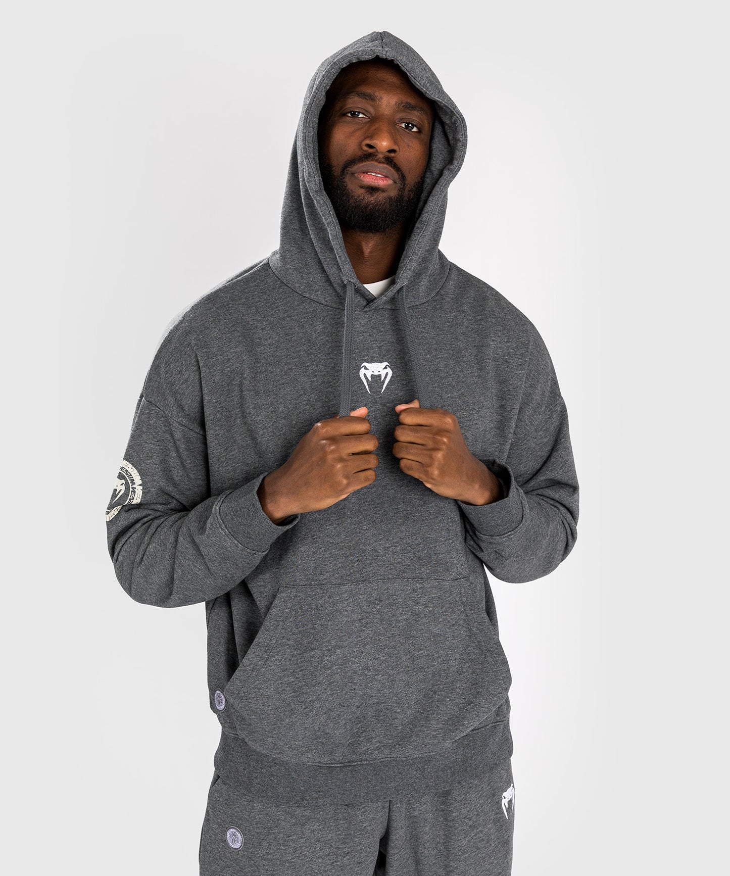 Sweatshirt À Capuche Pour Hommes Venum Vortex XL Lite - Gris Foncé Chiné