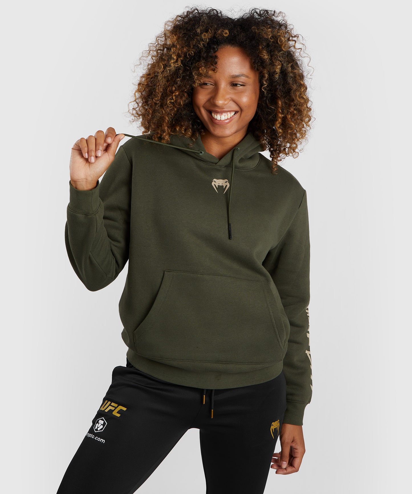 UFC Adrenaline by Venum Fight Week Damen Pullover Hoodie - Khaki