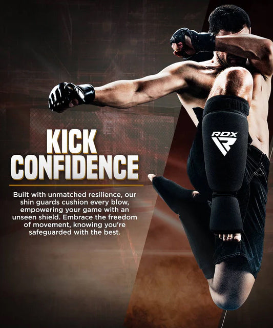 RDX Sib Shin Guards - Black/Black