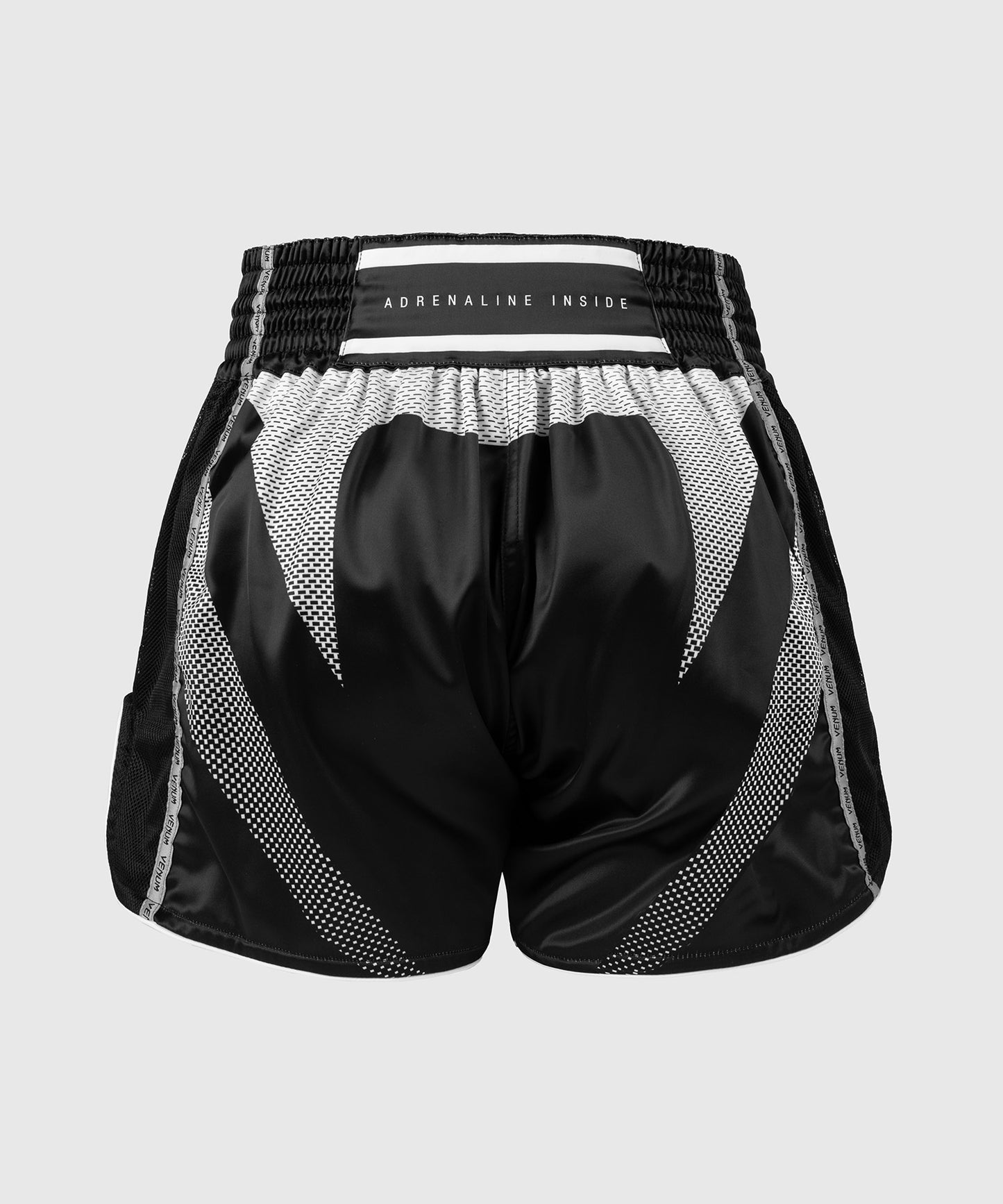 Venum Adrenaline Pantaloncini Muay Thai – Nero/Grigio Argento