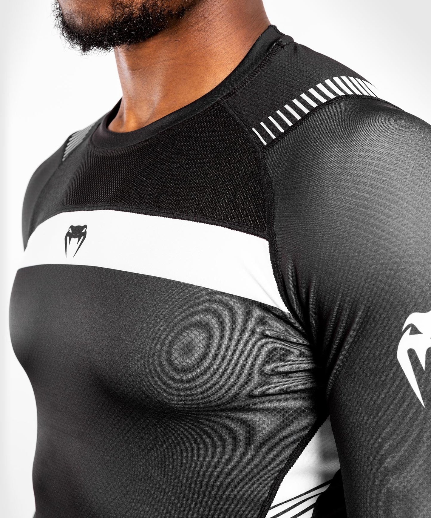 T-shirt de Compression Venum NoGi 3.0 - Manches Longues - Noir/Blanc