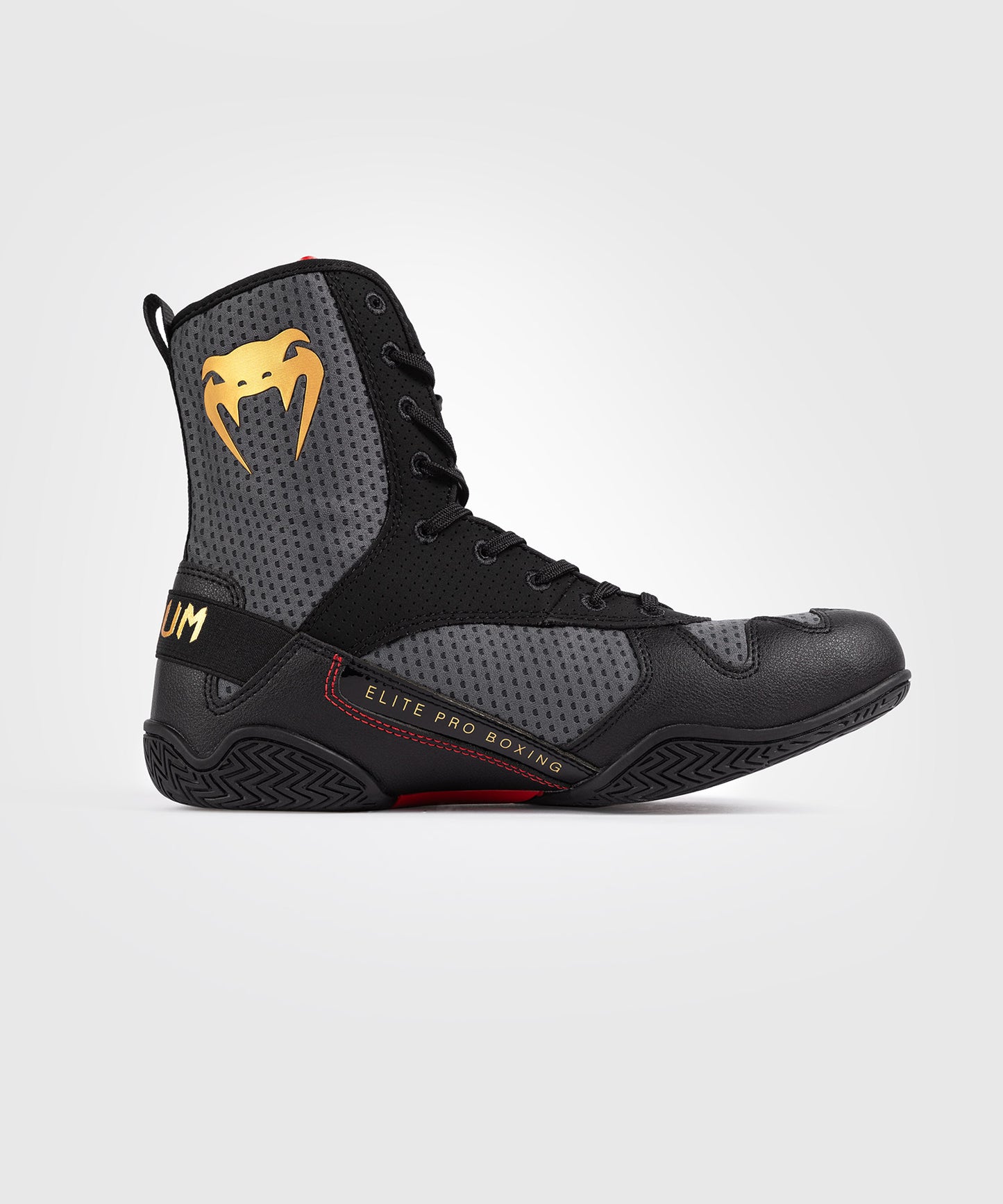 Chaussures de boxe Venum Elite - Gris Orage/Or