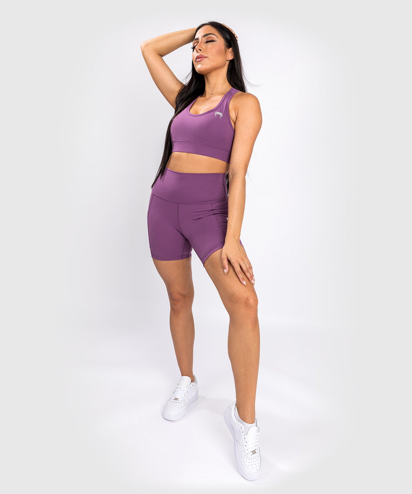Brassière Venum Essential Medium Impact - Orchidée Sombre/Argent Brossé
