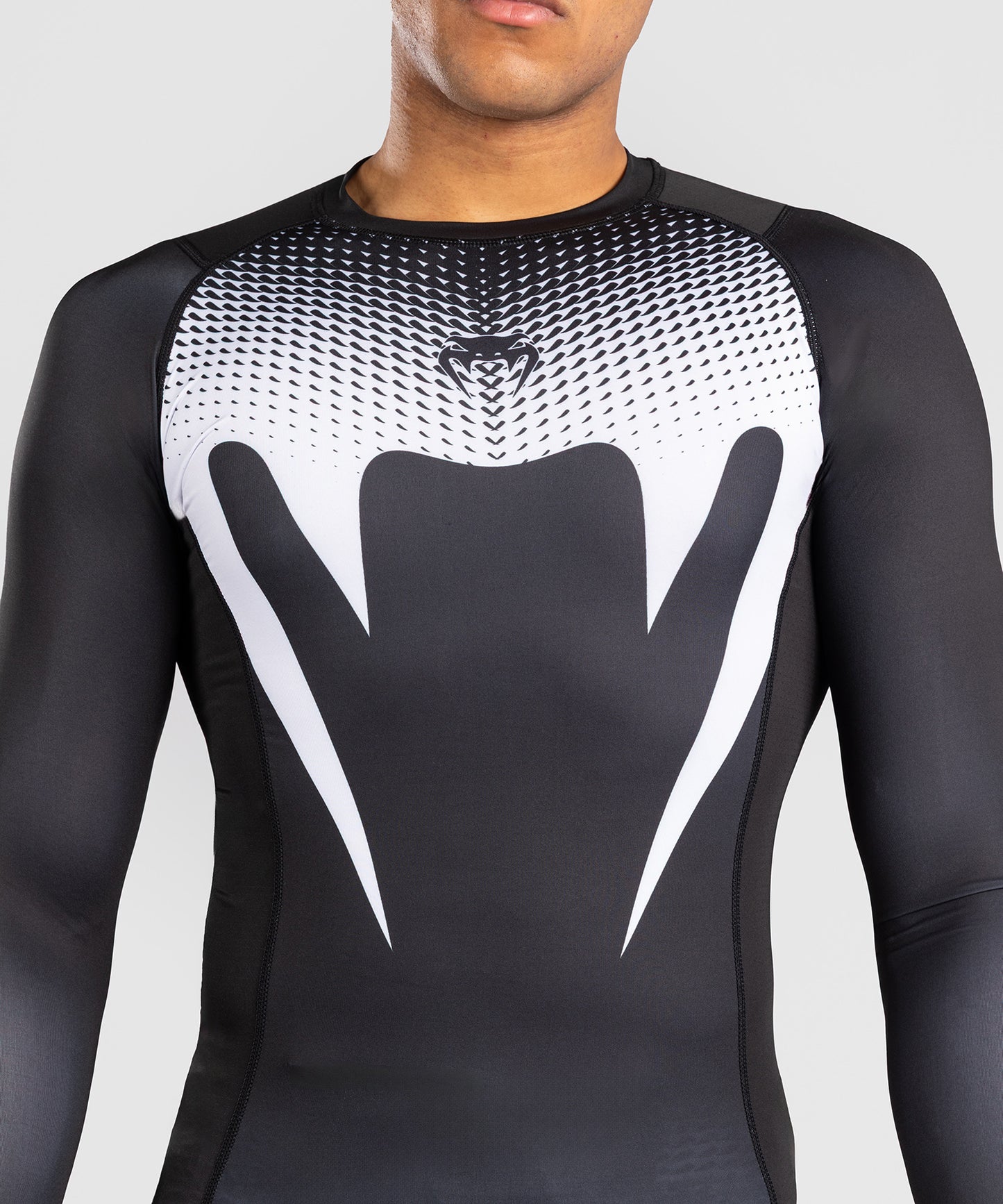 Venum No Gi Rashguards - Schwarz/Weiß