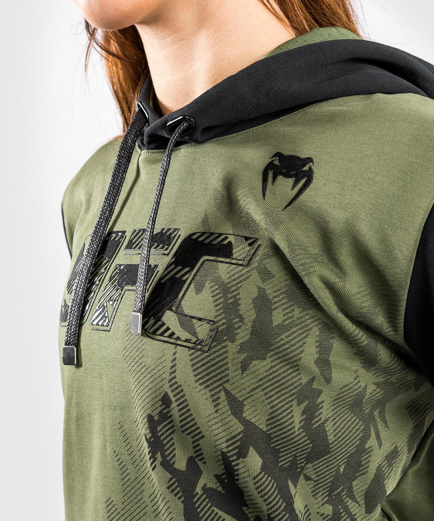 Frauen UFC Venum Authentic Fight Week Kapuzenpullover - Khaki