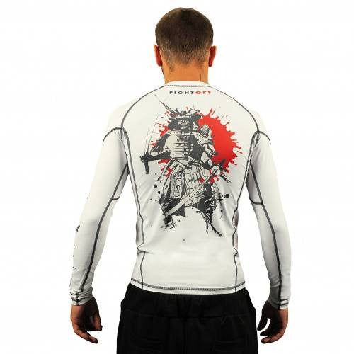 Fight Art Gano Samouraï Langarm-Rashguard - Weiß