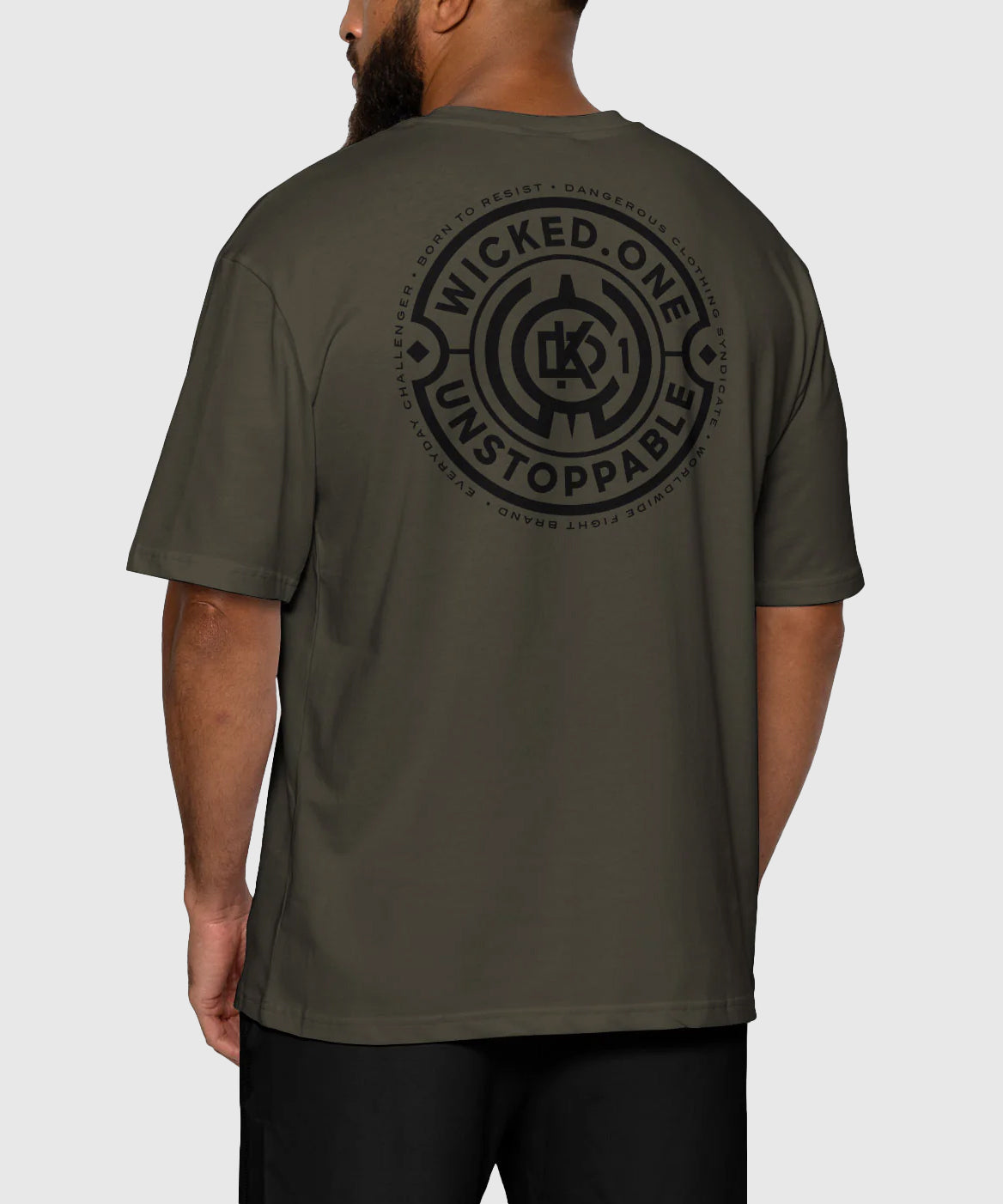 T-Shirt Oversize Wicked One Department - Kaki