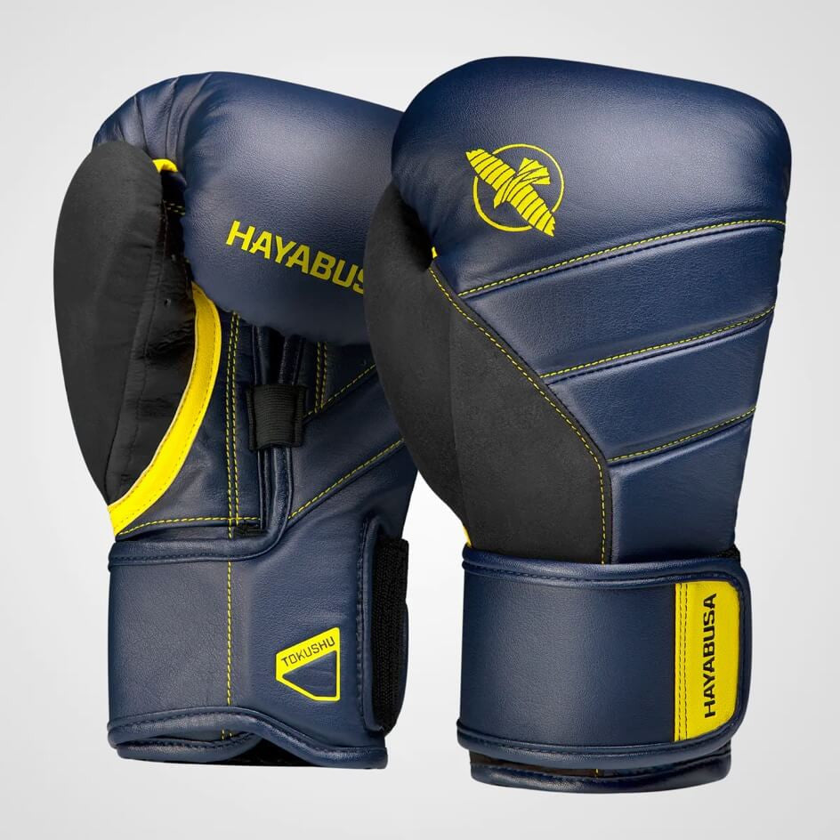 Hayabusa T3 Boxhandschuhe - Marineblau/Gelb