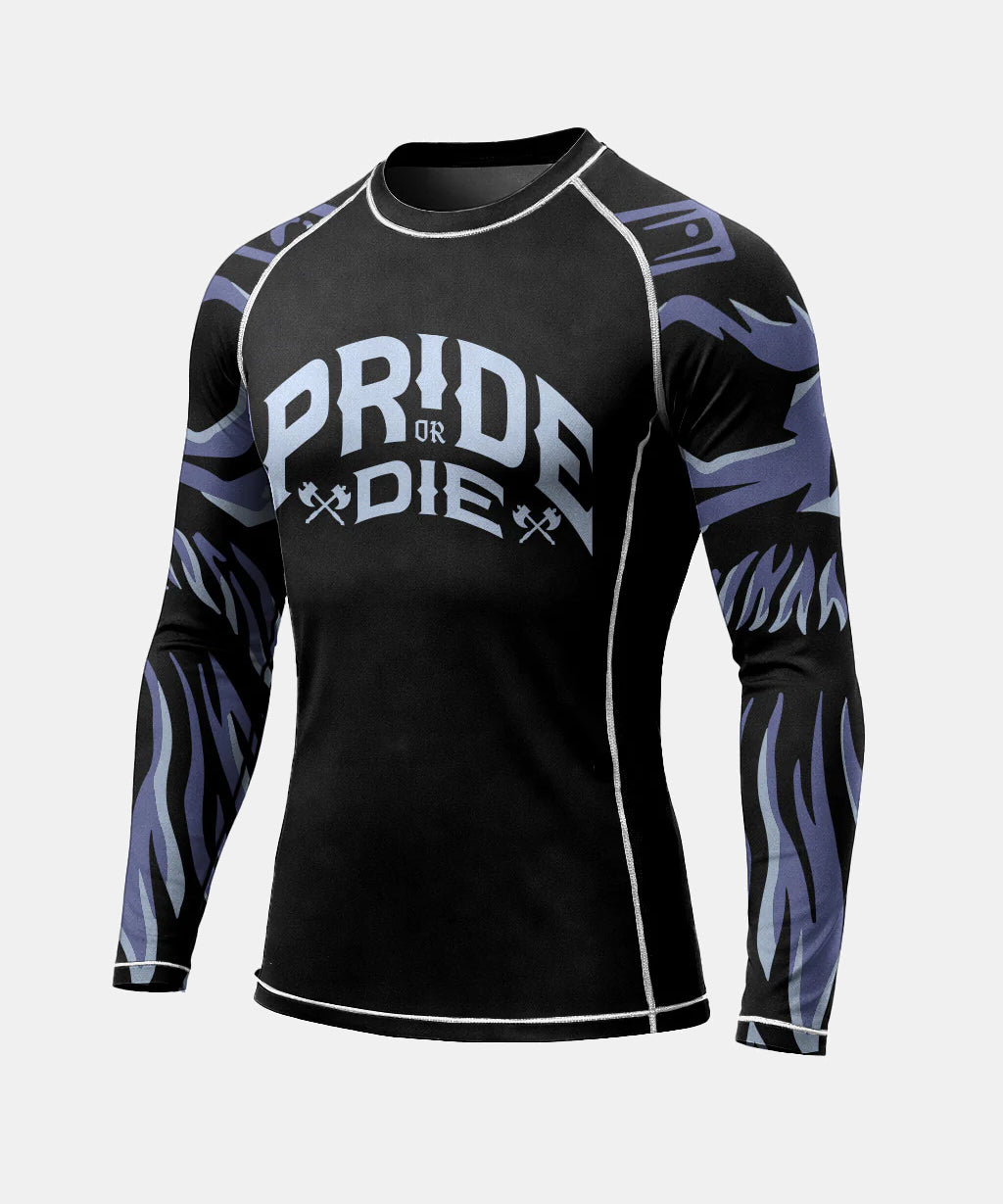 Pride Or Die Brotherhood V.2 Langarm-Rashguard - Schwarz