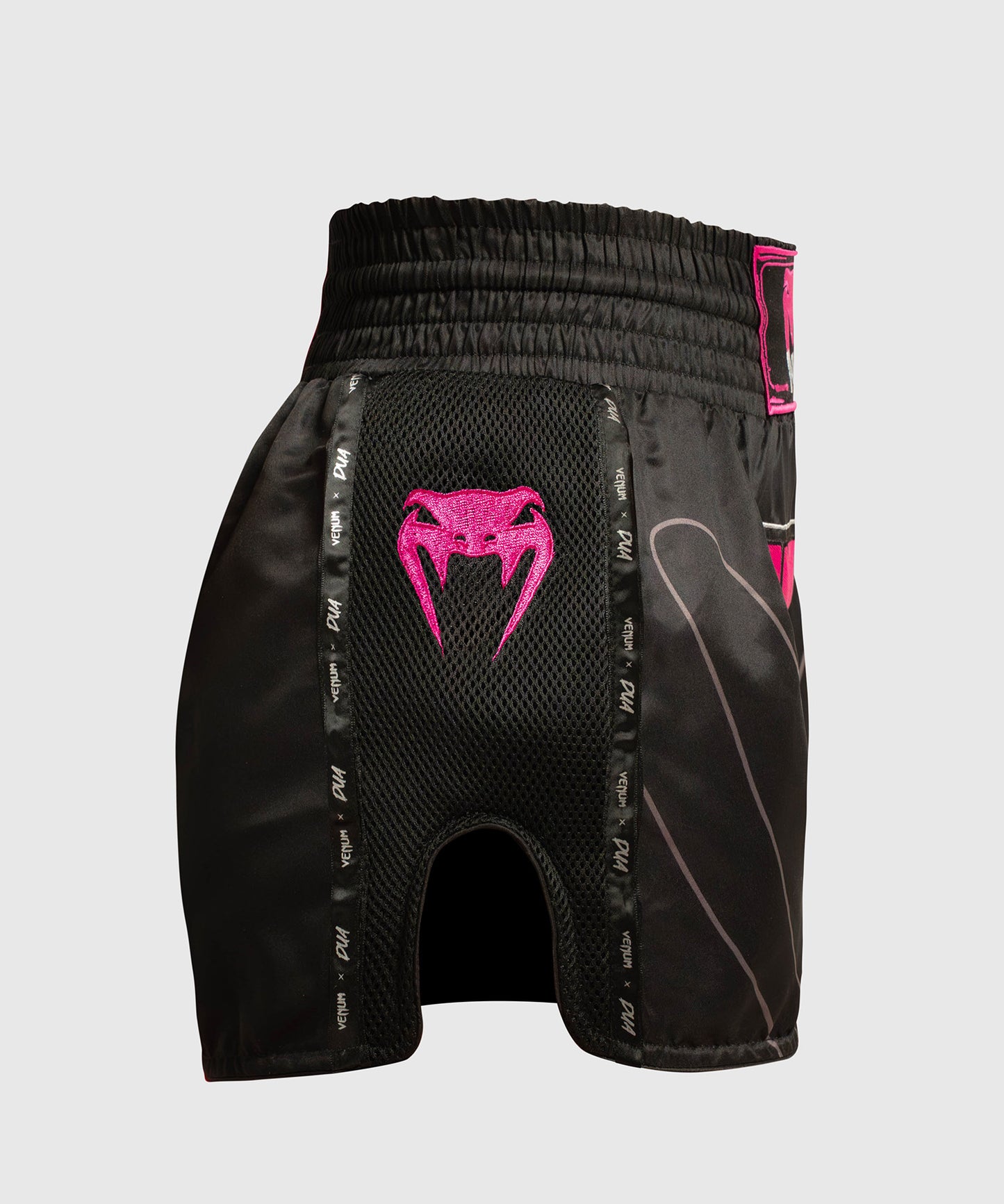 Short de Muay Thai Venum x Dua - Noir/Rose fuchsia