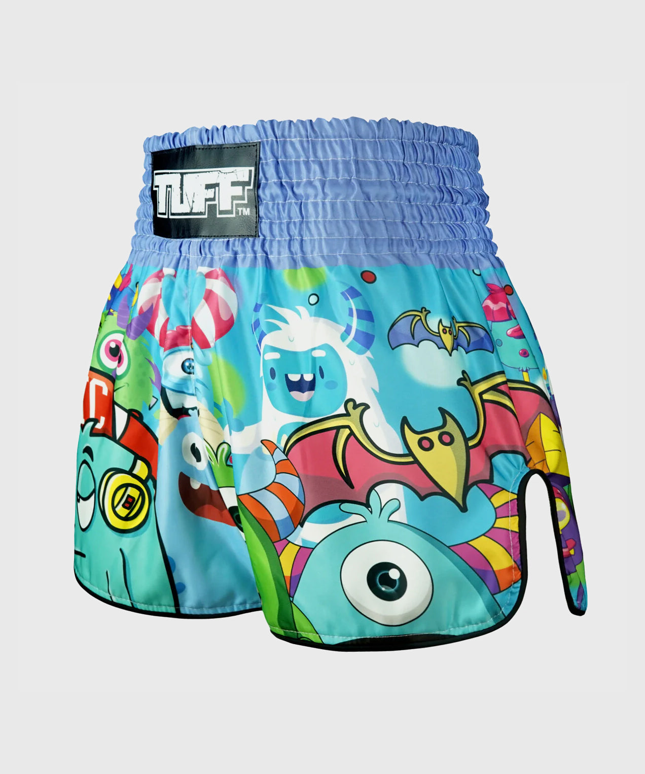 Short de Muay Thai Tuff Retro Style Party Monster - Bleu
