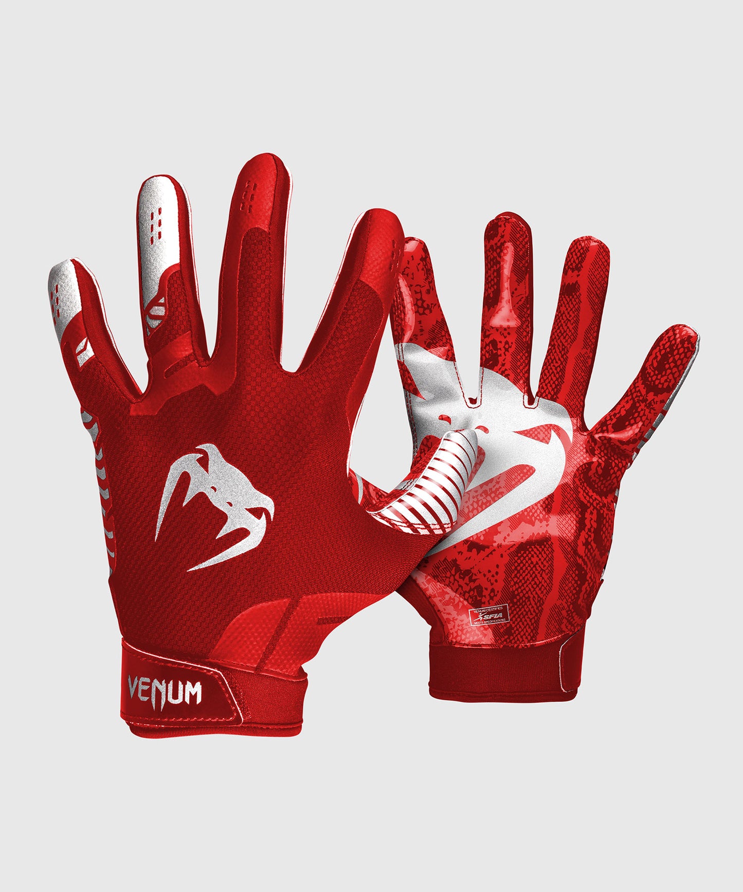 Venum Elite Guantes de Fútbol - Rojo/Plata