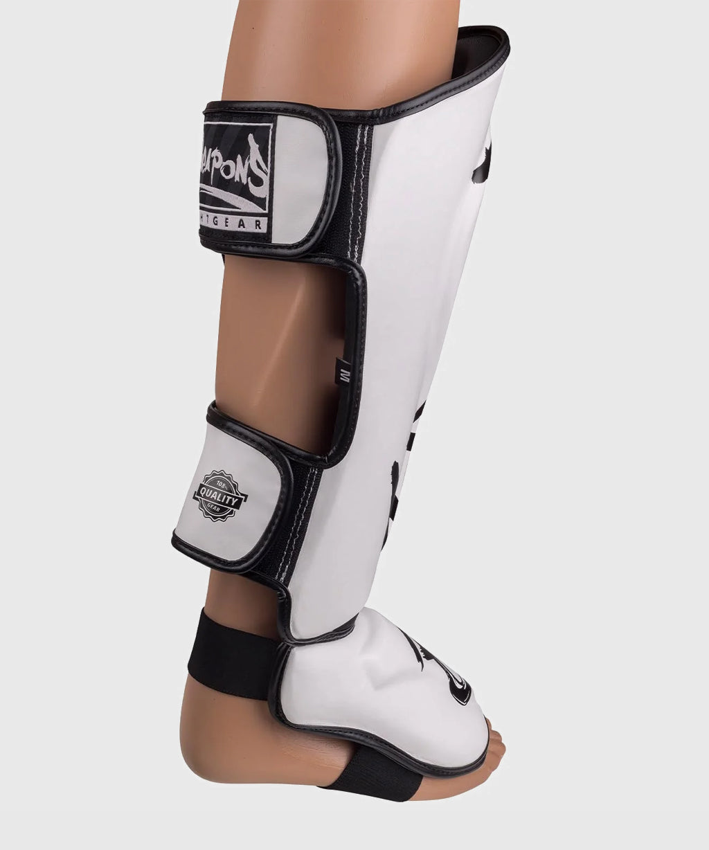 8 Weapons Unlimited 2.0 Shin Guards - White/Black