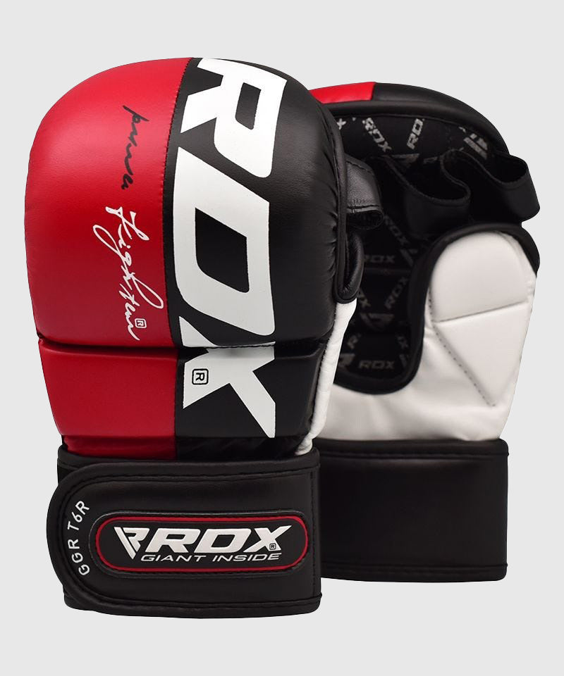 RDX Sports T6 MMA-Sparring-Handschuhe - Rot