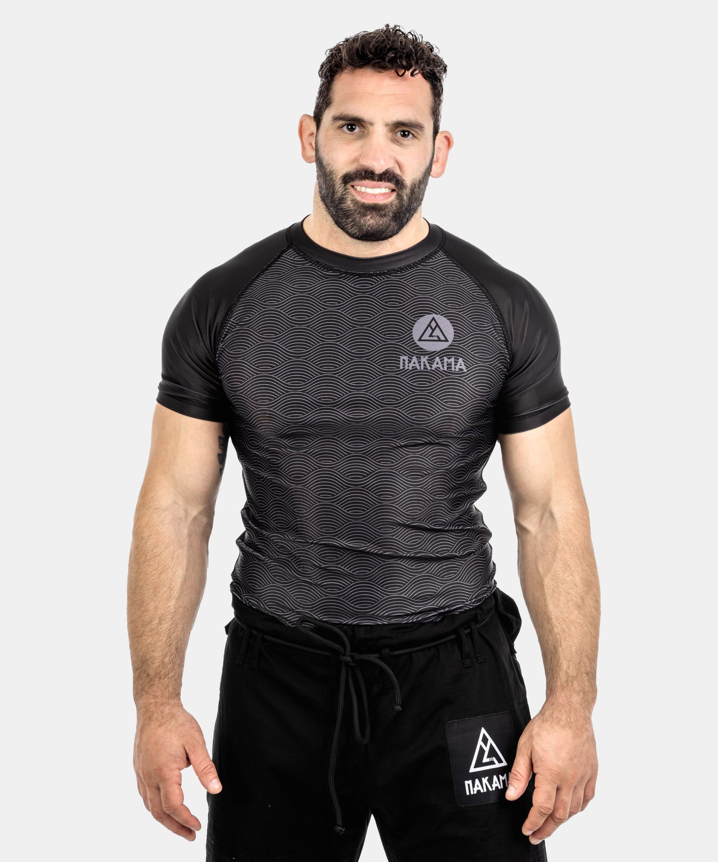 Rashguard À Manches Courtes Nakama No-Gi IBJJF - Noir/Noir