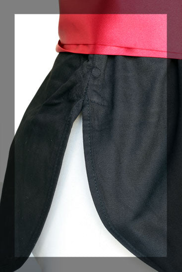Fujimae Kung-Fu Jacke mit rotem Gürtel - Schwarz
