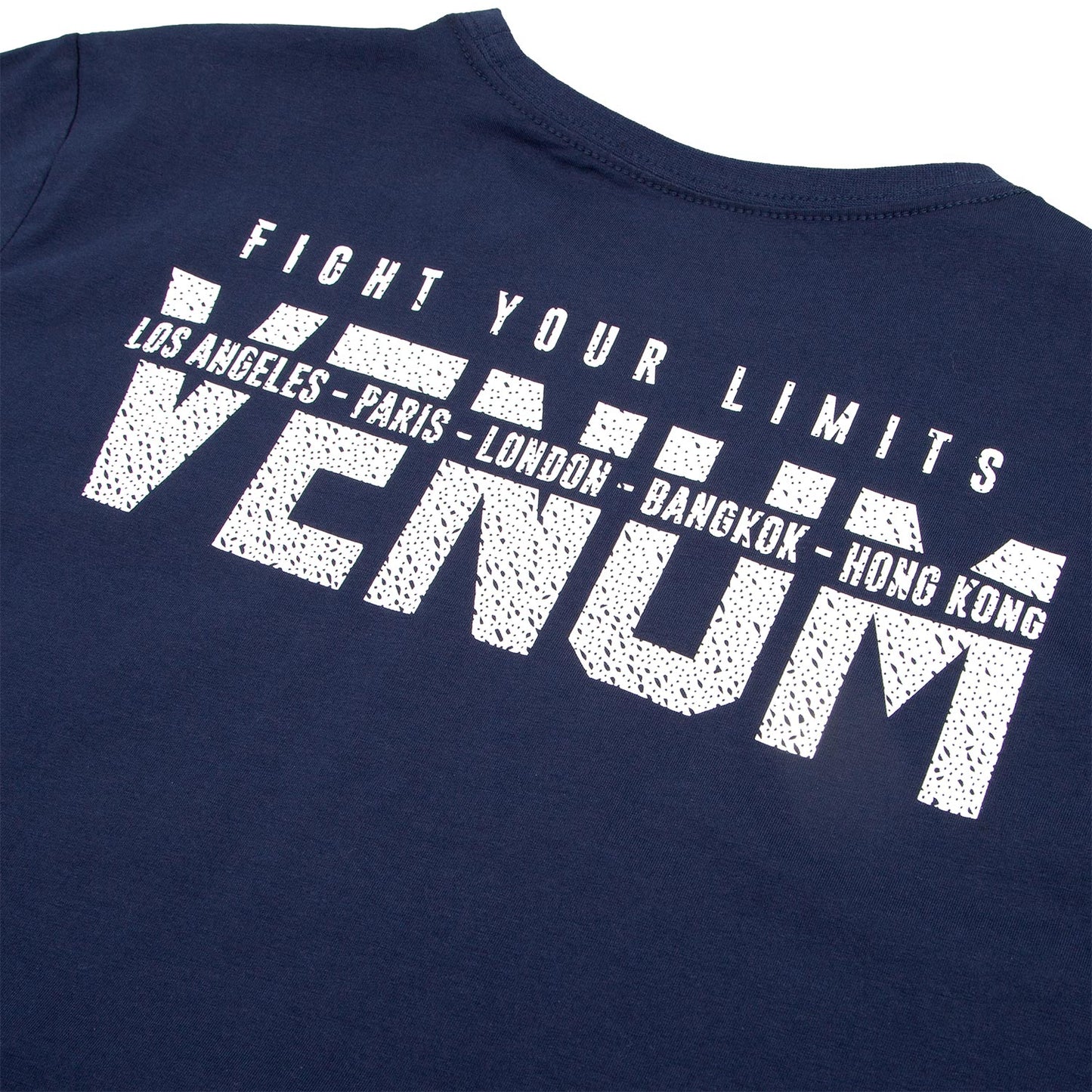 Venum Signature T-shirt - Short Sleeves - Navy Blue/White