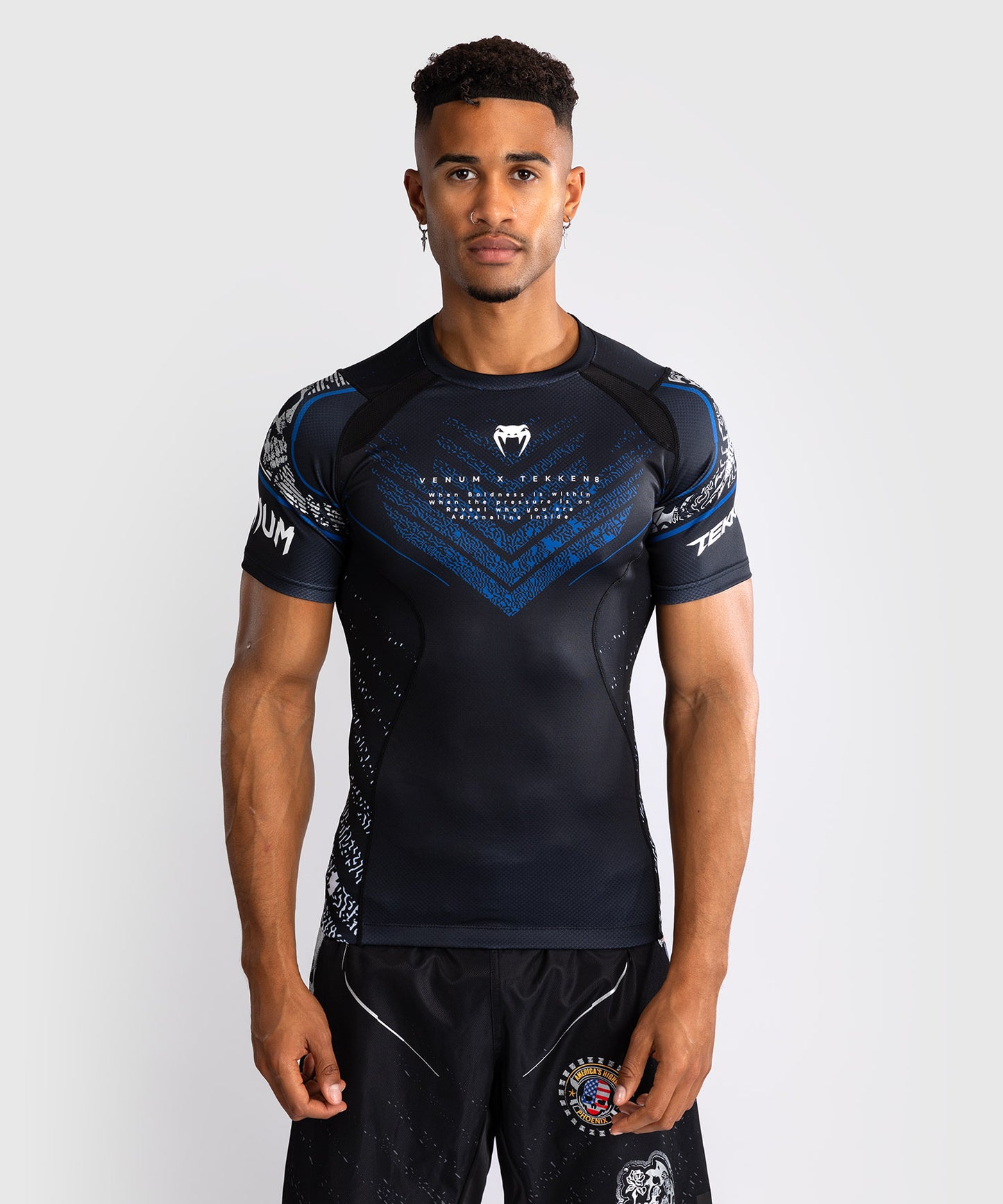 Venum x TEKKEN 8 - Paul Phoenix Rashguard - Schwarz/Blau