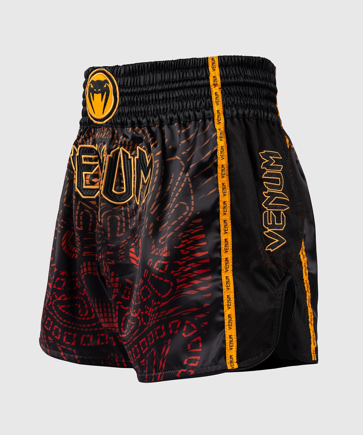 Venum Quetzal Fury Pantaloncini Muay Thaï - Nero/Rosso Fury/Arancione