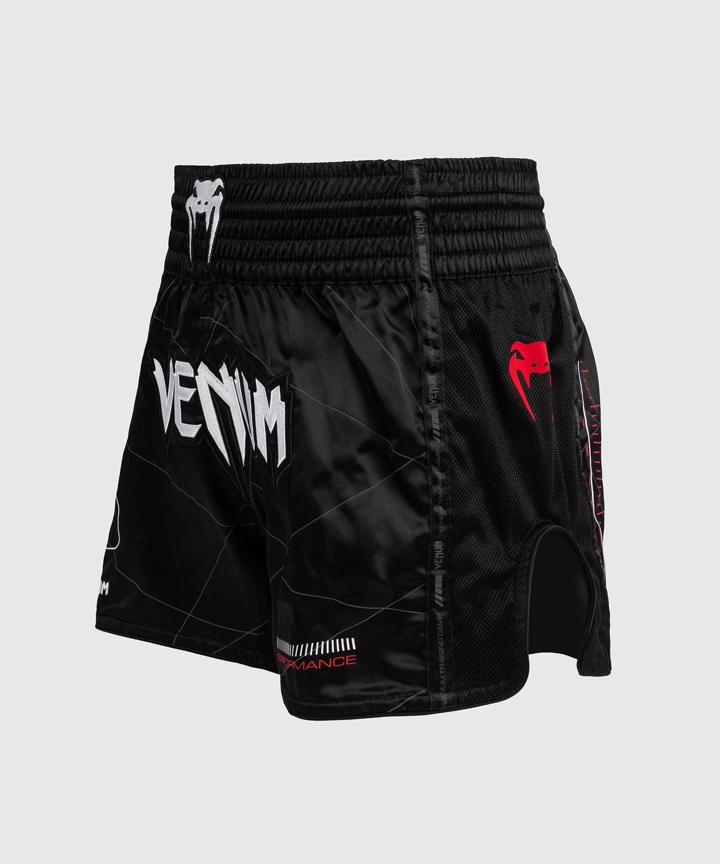 Short de Muay Thai Venum Tactical XT- Noir/Rouge Feu