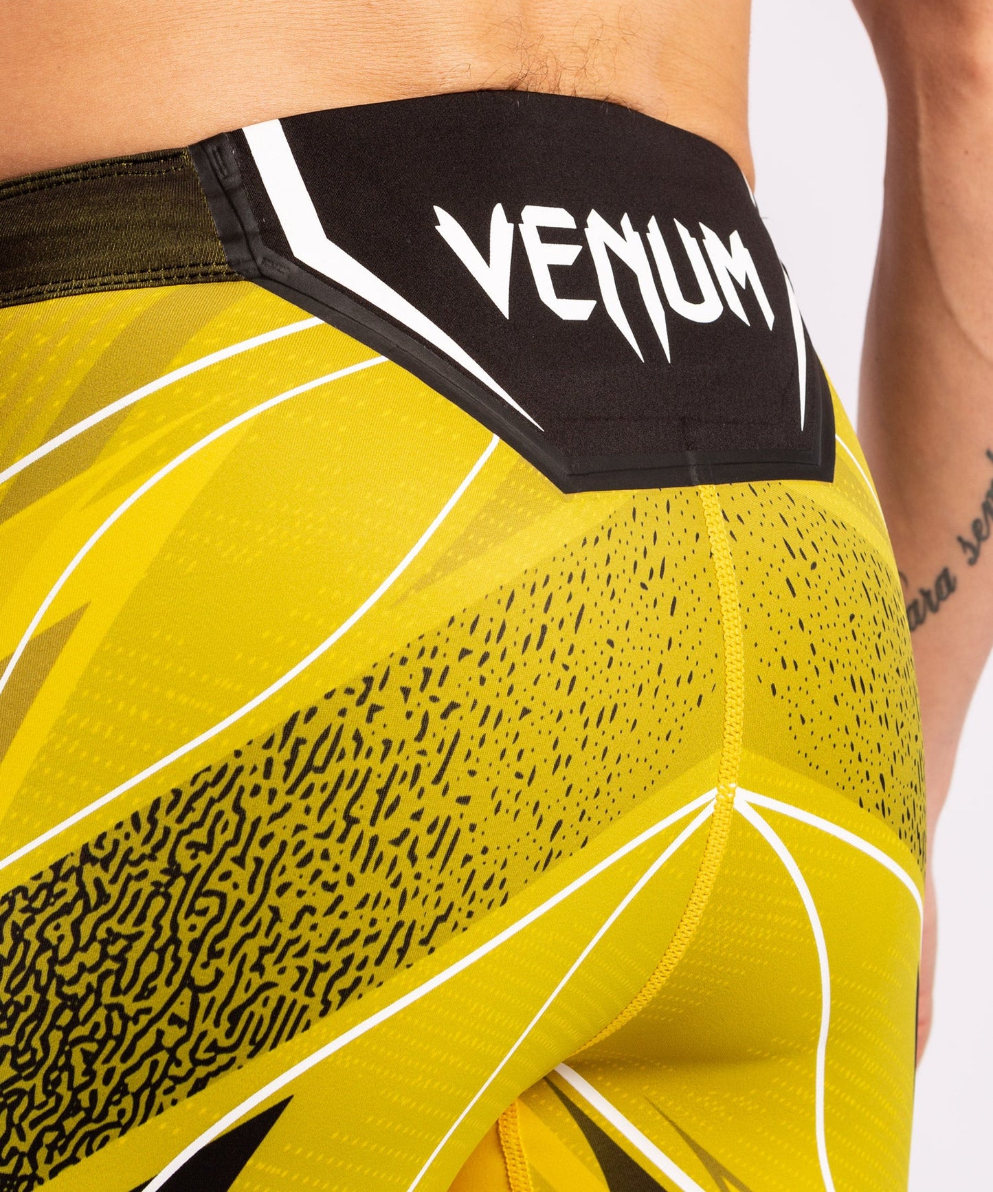 Men's UFC Venum Authentic Fight Night Compression Short - Long Cut - Yellow