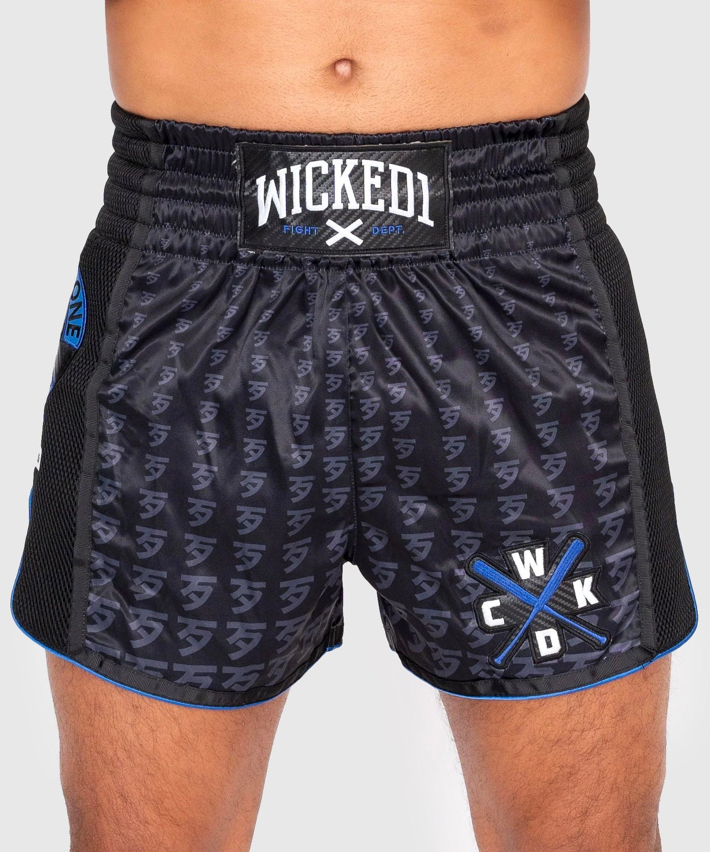 Wicked One Infinit Pantaloncini da Muay Thai - Nero/Blu