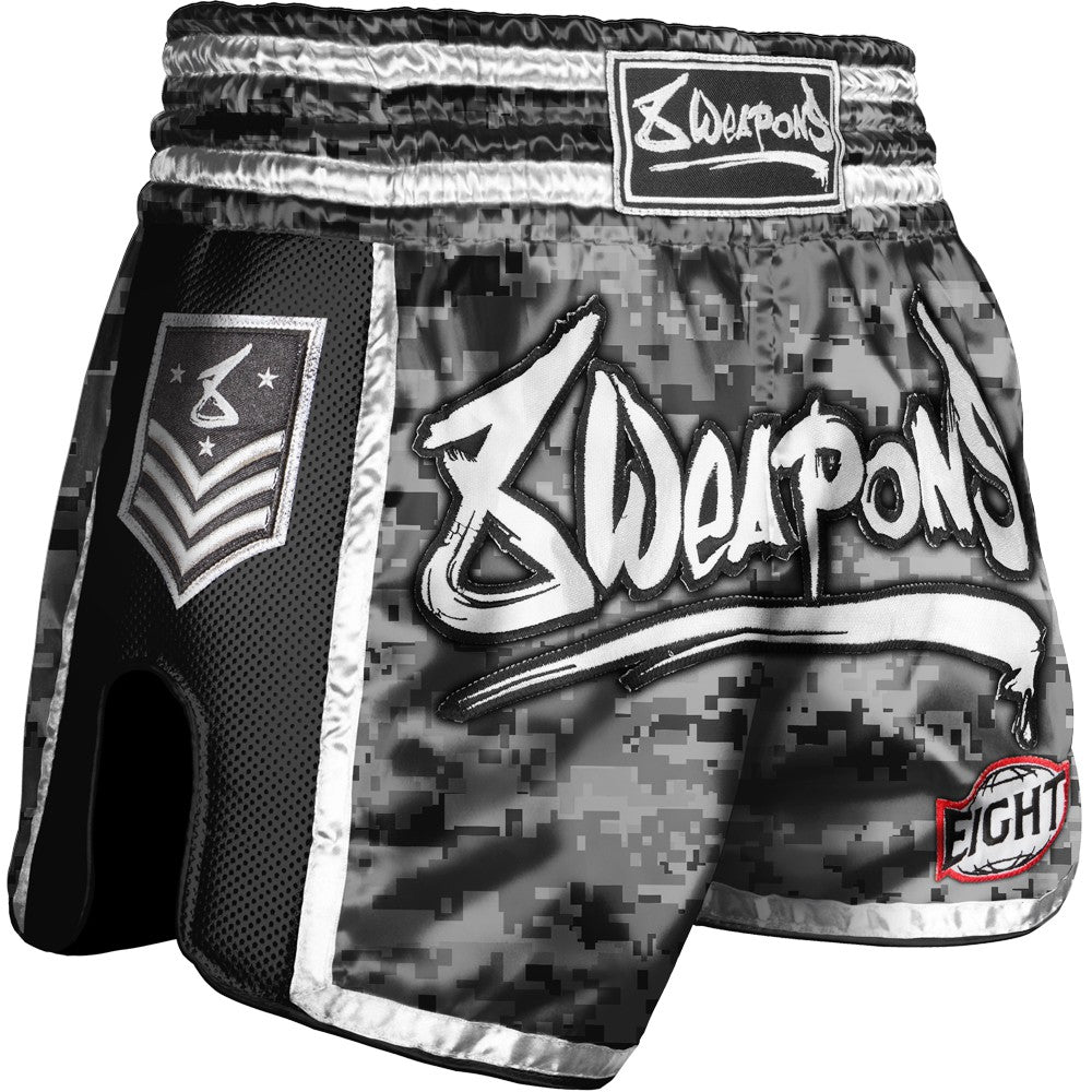 8 Weapons Super Mesh City Pantalones Cortos Muay Thai - Camo