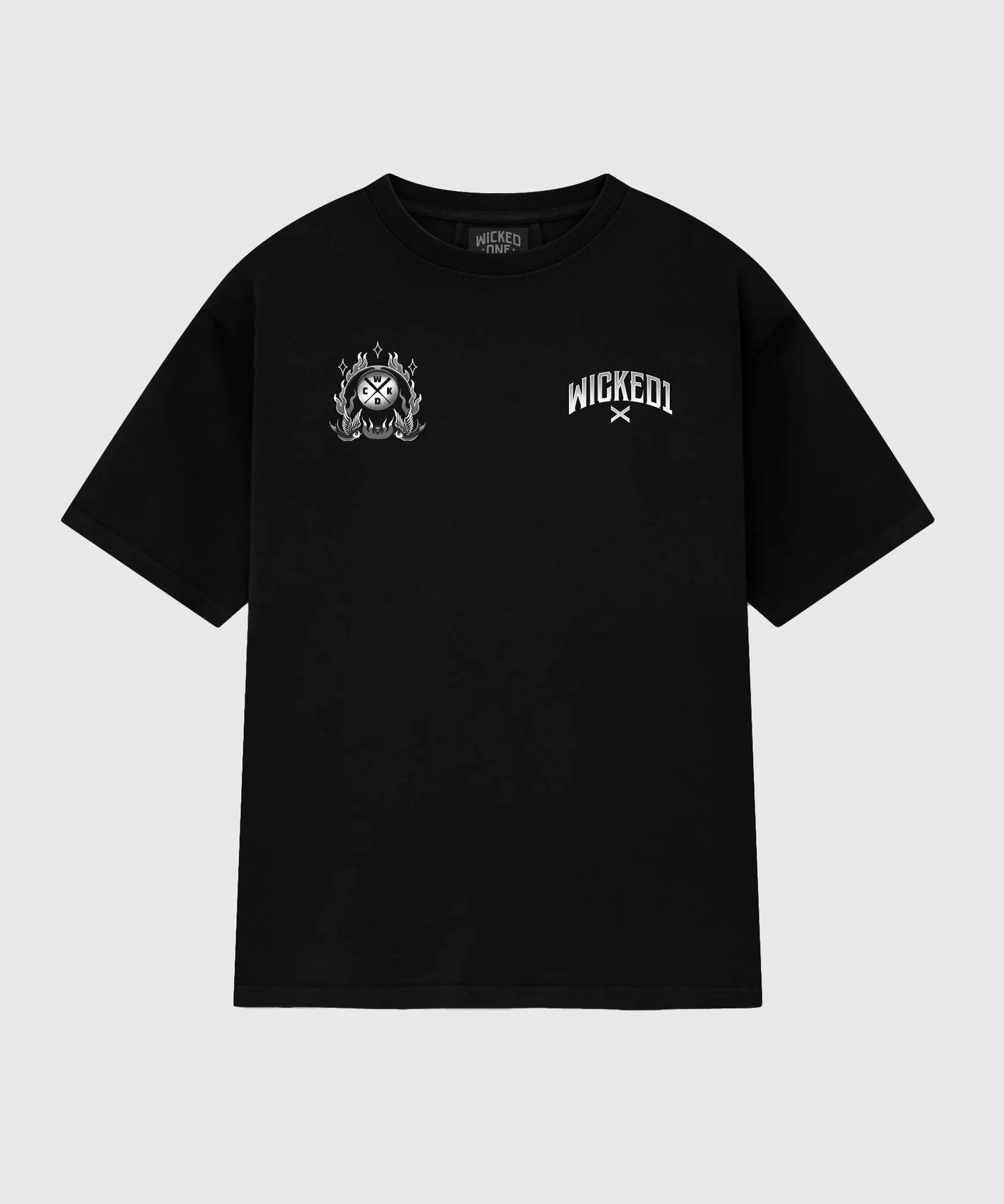 Wicked One Swallow Oversize-T-Shirt - Schwarz
