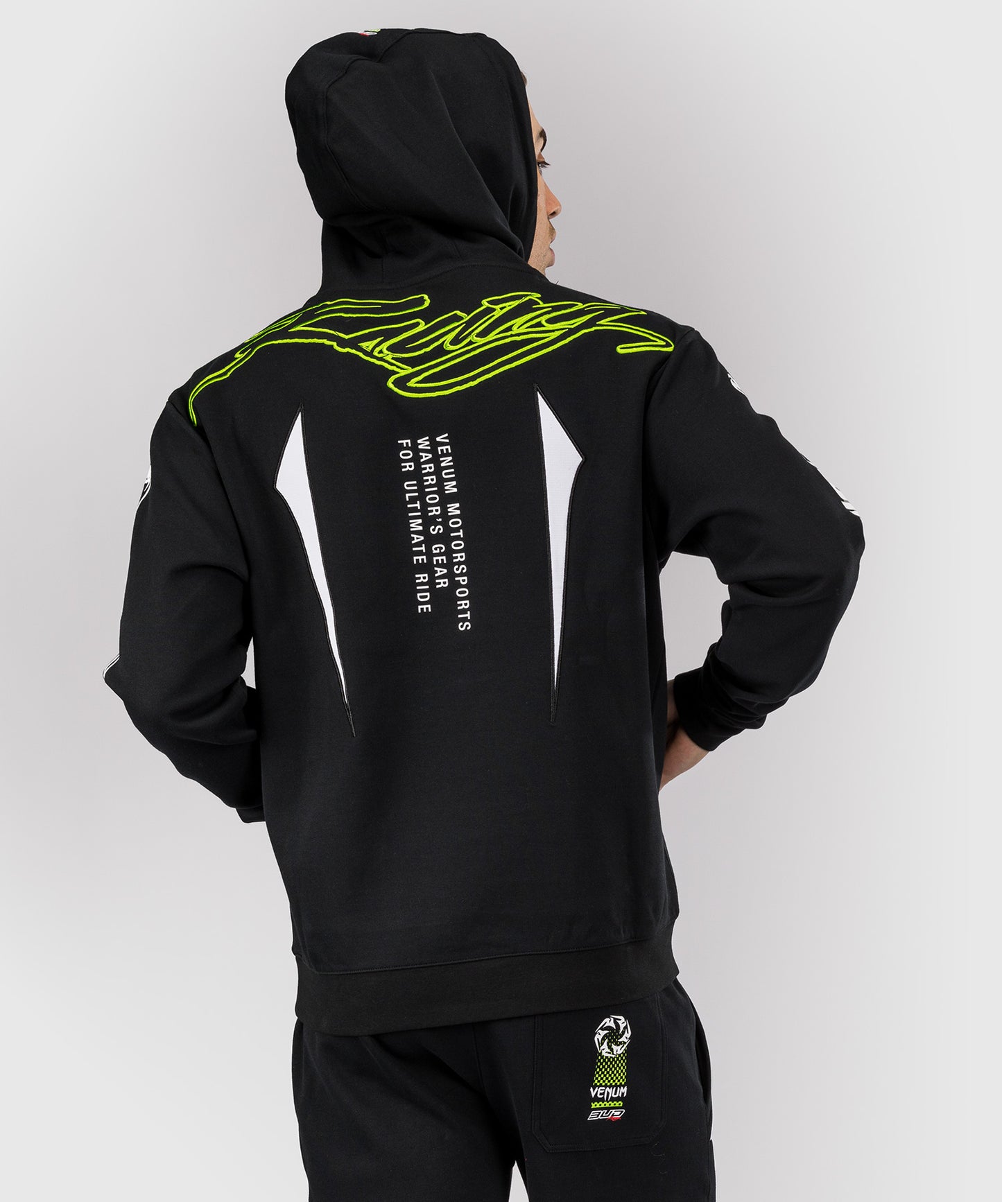 Sweat à capuche pour Hommes Venum x Bud Racing - Noir/Blanc/Citron Vert
