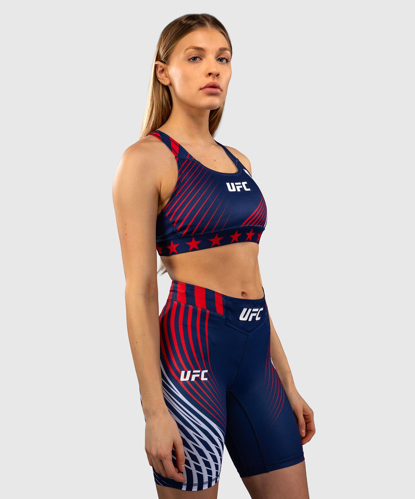 Women's Official UFC Freedom 250 by Venum Blue Authentic Fight Night Sports Bra