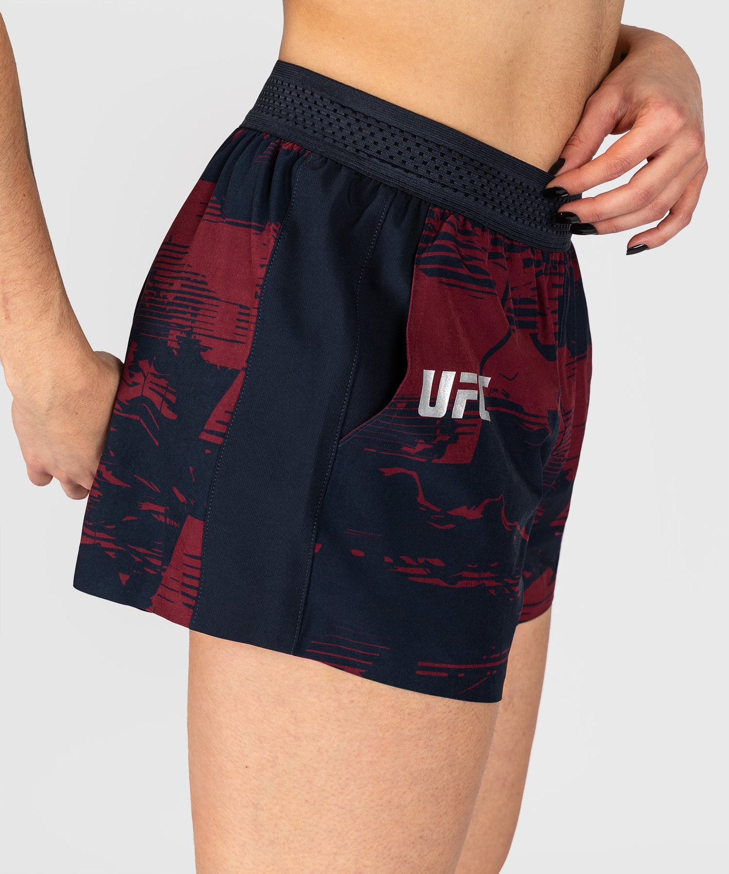 UFC Zenith by Venum Authentic Fight Week Pantaloncini Performance Donna - Blu navy/Bordeaux/Argento